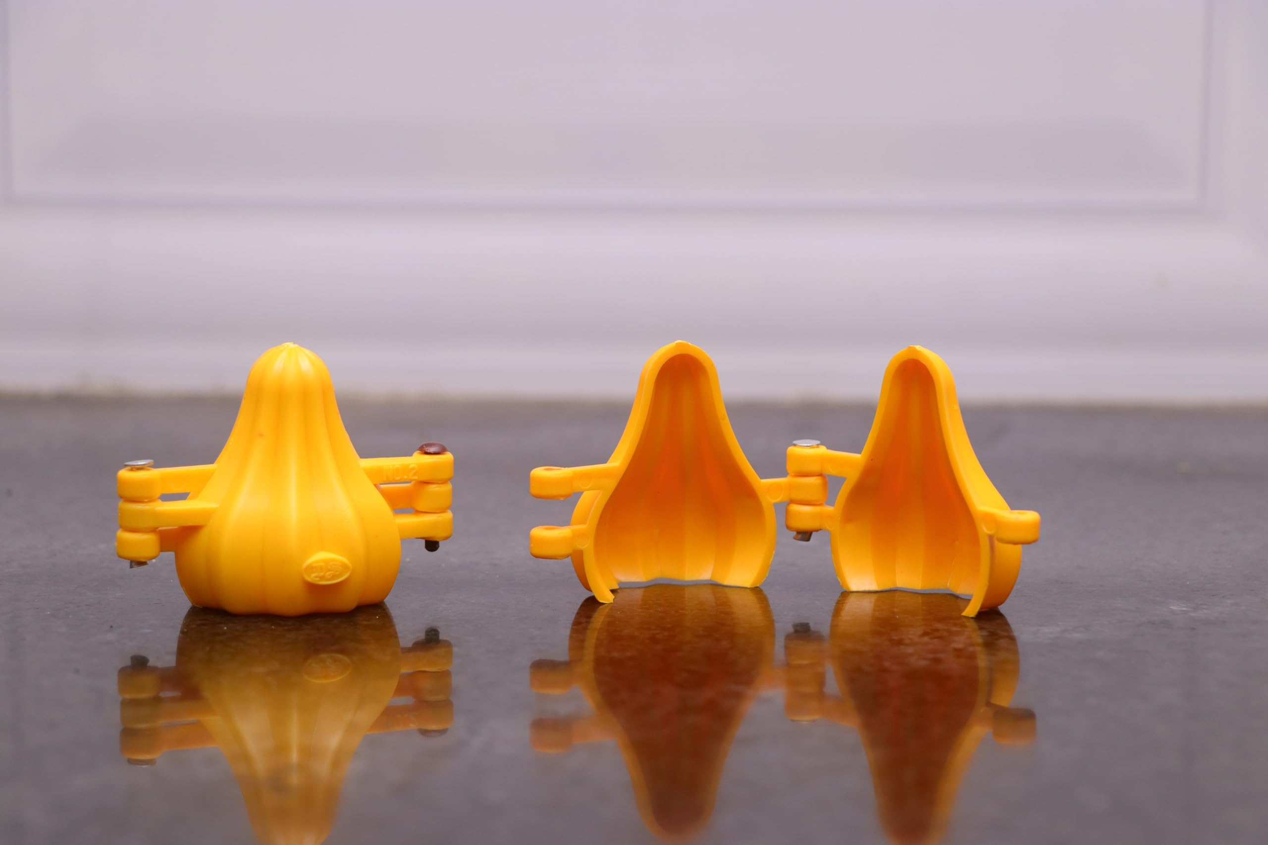 Plastic Ganpati Modak Mould Set of 2 (Small Size) - Yellow | Modak Maker for Indian Sweets | Perfect for Ganesh Chaturthi & Diwali Festivals