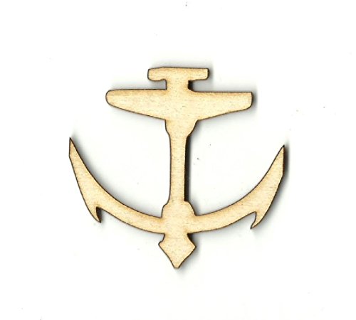 Laser Cut Unfinished Wood Anchor Shape ANC10 - DIY Craft Projects, Home Decor, Scrapbooking, and Woodworking Supplies