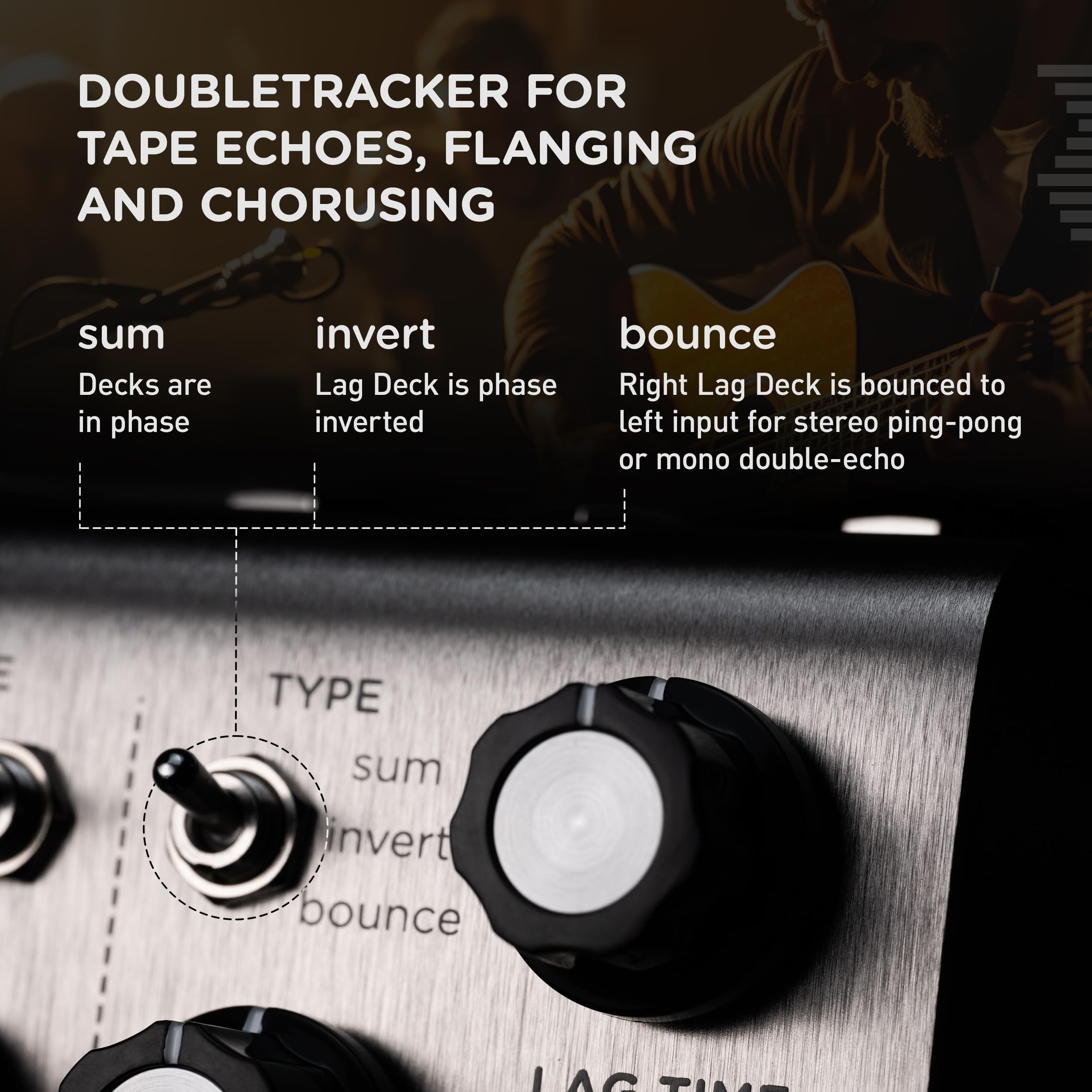 Strymon Deco V2 Tape Saturation & Doubletracker Guitar Effects Pedal - For Electric/Acoustic Guitars, Synths, Vocals, Keyboards | Studio Recording & Live Performance Effects Processor