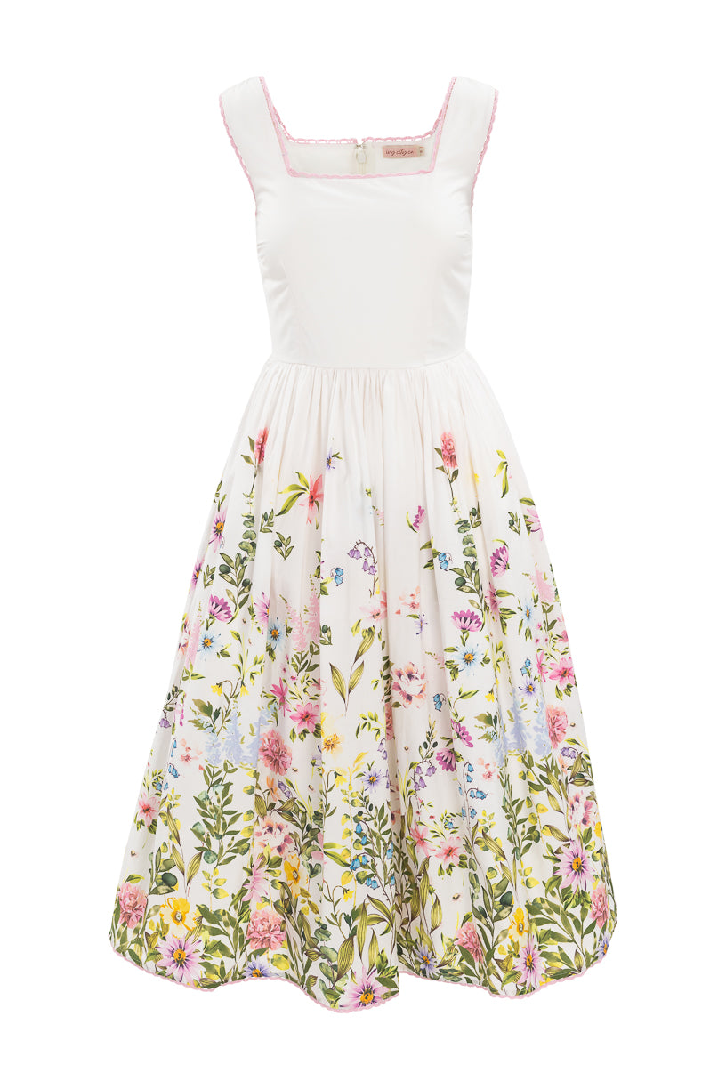 Pastel Floral Aspyn Dress - Women's Boho Summer Maxi Dress for Beach, Vacation & Outdoor Events