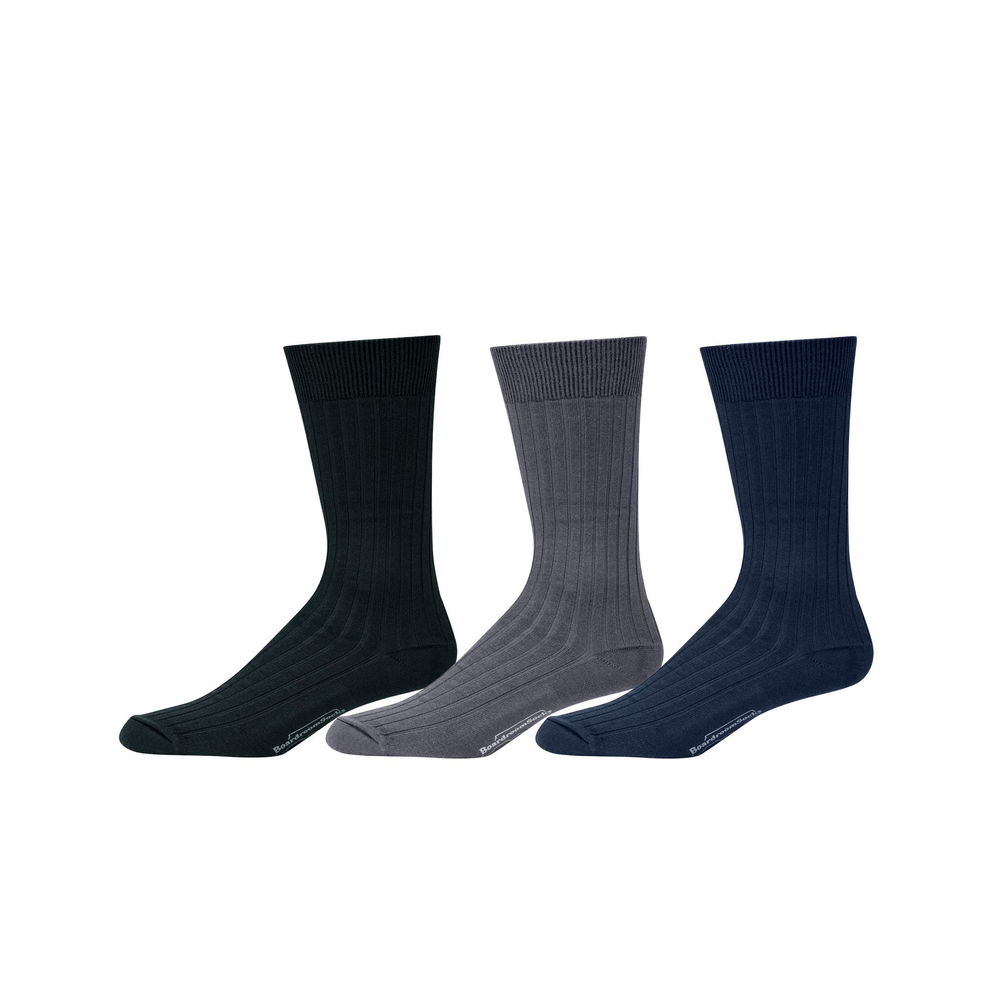 Premium Cotton Dress Socks for Men - Soft & Comfortable Business Casual Socks - Breathable Mid-Calf Formal Socks by Boardroom Socks - Perfect for Office, Wedding & Professional Occasions