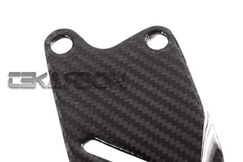 Premium Carbon Fiber Heel Plates for Kawasaki ZX6R (2009-2016) - 2x2 Twill Weave - Lightweight & Durable Motorcycle Footpeg Covers - Perfect for Sport Bike Riders & Track Day Enthusiasts