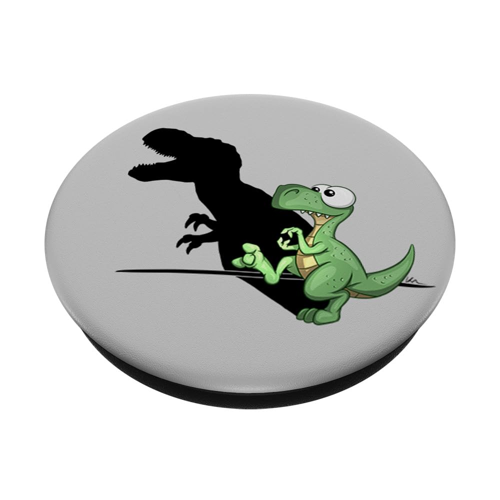 Dinosaur Silhouette T-Rex PopSocket - Adhesive Phone Grip & Stand for iPhone, Samsung, Smartphones | Perfect for Shadow Puppet Play, Kids Room Decor, and Dinosaur Theme Parties