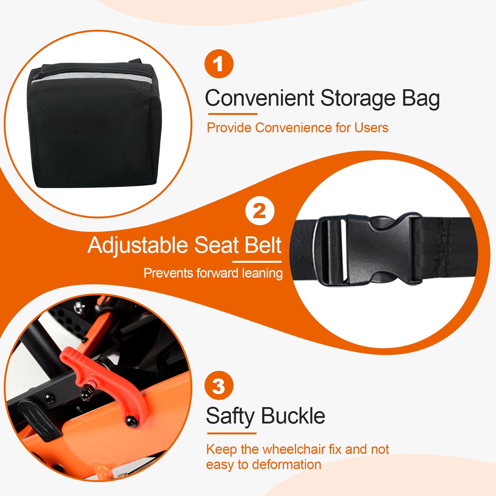WISGING Ultra-Lightweight Folding Transport Wheelchair with Hand Brake & Travel Bag - Portable Mobility Aid for Seniors & Adults - Ideal for Air Travel, Hospitals & Daily Use (Includes Telescopic Handle)