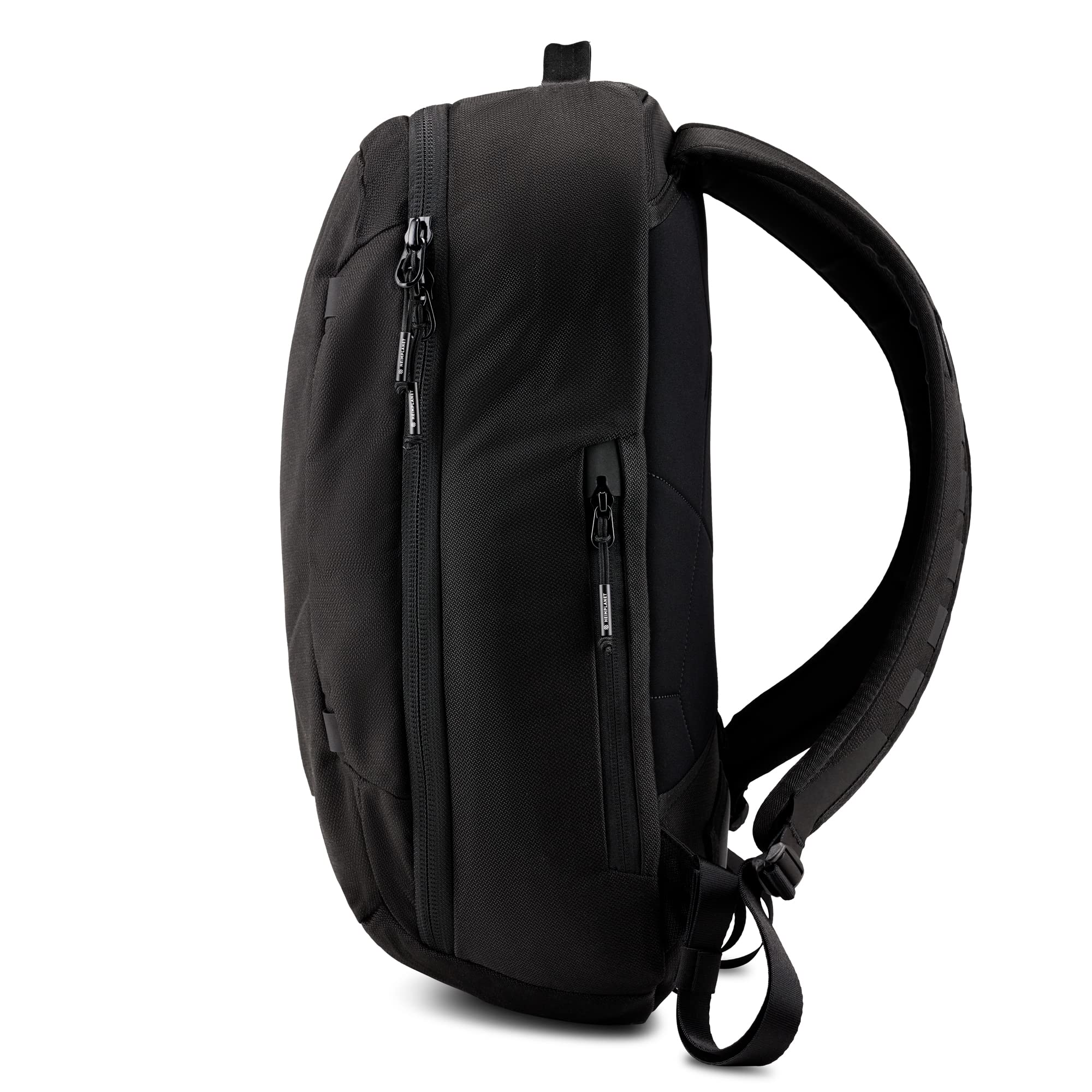 **HEIMPLANET Transit Line DAYPACK 24L Waterproof Backpack - Laptop Compartment & Clamshell Opening - Durable DYECOSHELL Material - Supports 1% for The Planet (Black) - Perfect for Travel, Commuting & Outdoor Adventures**