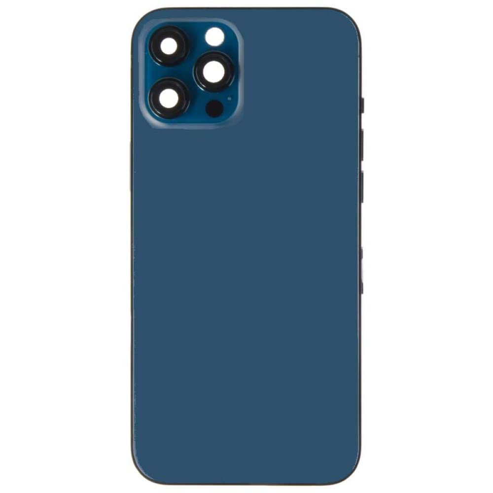 Premium Apple iPhone 12 Pro Max Housing Assembly with Wireless Charging Coil - Blue Replacement Back Cover with Separator Card | DIY Repair Kit for Home & Professional Technicians