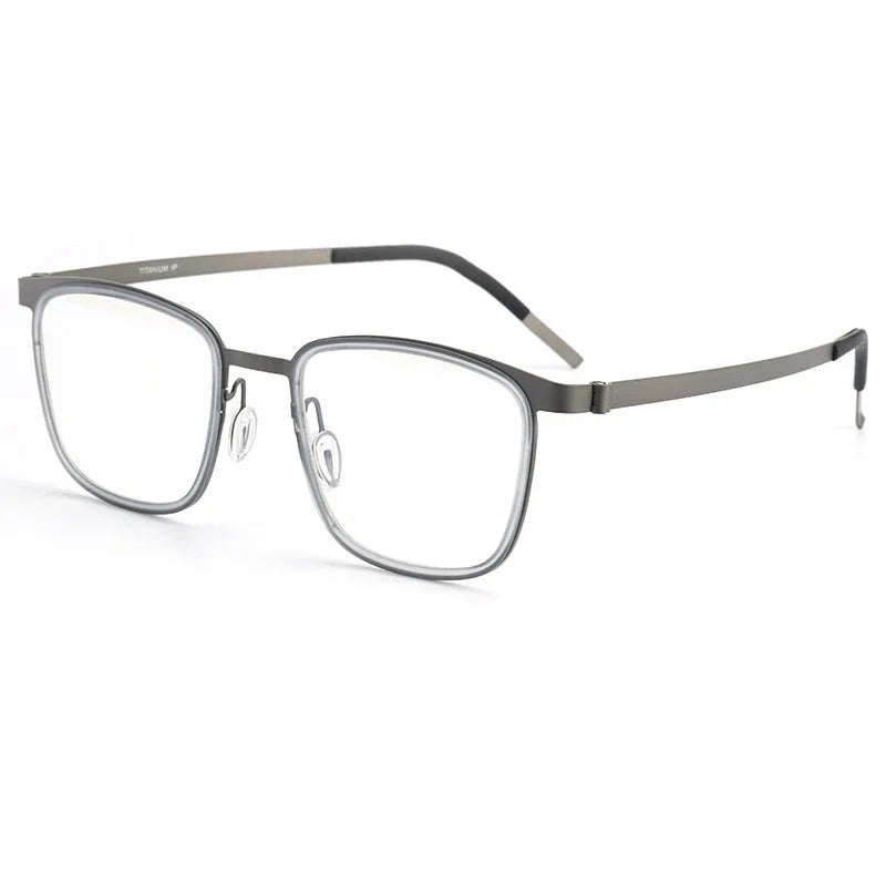 Aror Women's Full Rim Square Acetate Titanium Eyeglasses Frame 49715 - Lightweight & Durable for Work, Reading & Fashion
