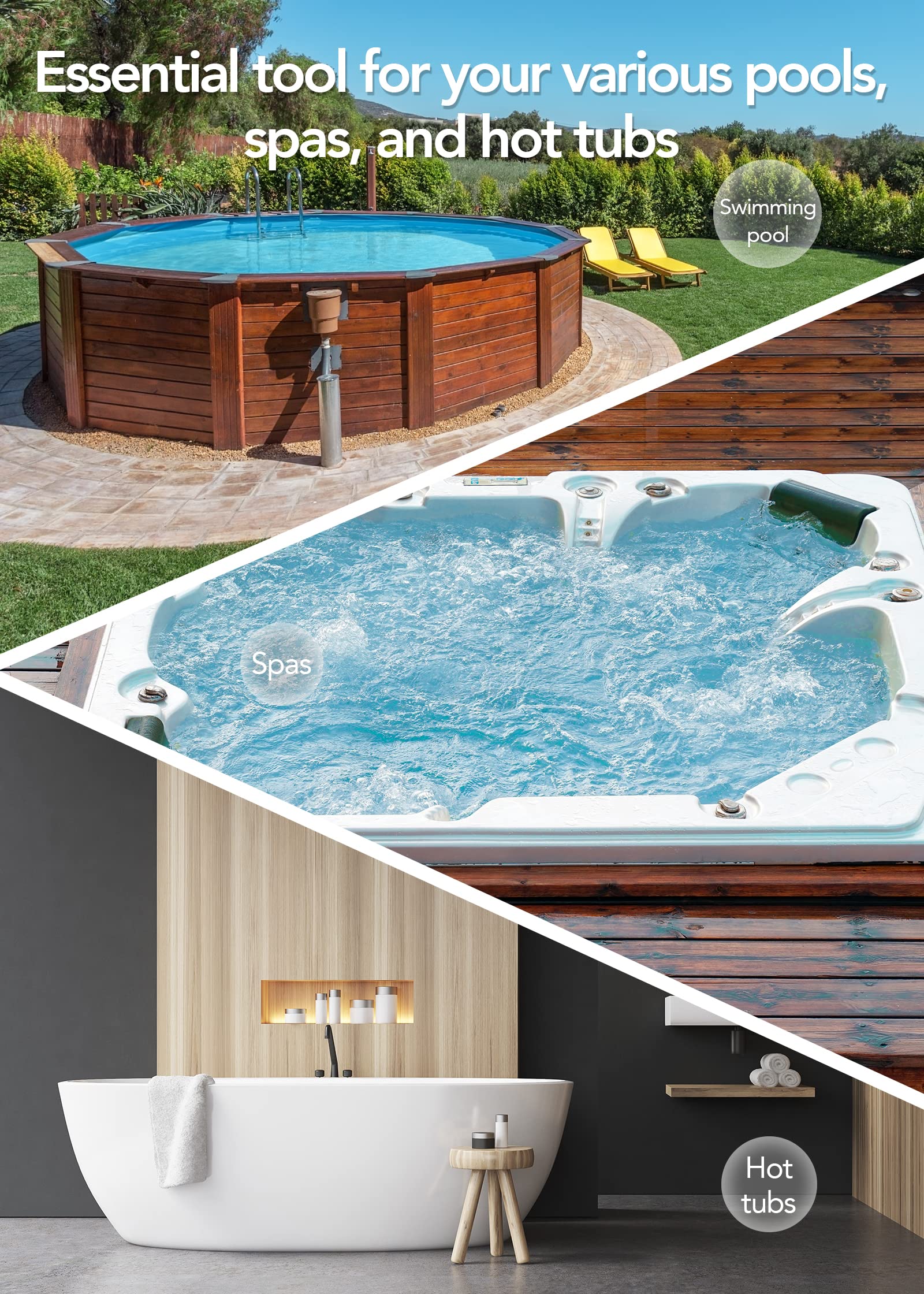 2023 Upgraded WYBOT Cordless Pool Vacuum Cleaner - Rechargeable Handheld Pool Cleaner with Telescopic Pole, 60 Mins Runtime & Powerful Suction for Deep Cleaning | Ideal for Above Ground Pools, Spas, Hot Tubs - Perfect for Weekly Pool Maintenance and Quick Spot Cleaning