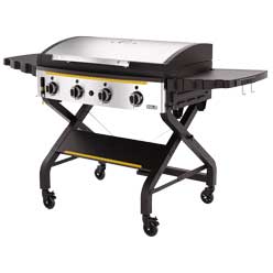 Halo Elite 4B 8-Zone Commercial Griddle with Stainless Steel Cart - Perfect for Outdoor BBQ, Catering & Restaurant Cooking