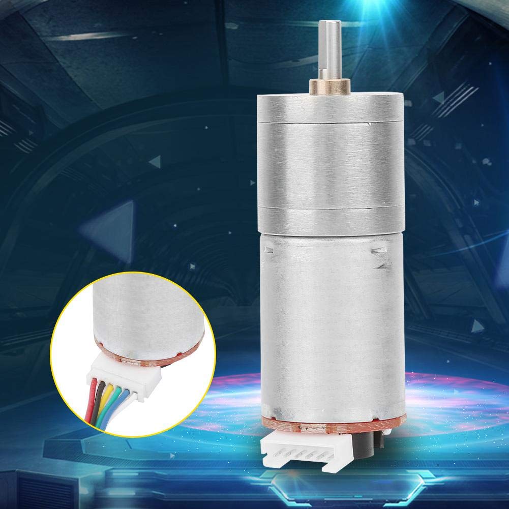12V DC Encoder Gear Motor - Pure Copper Coil High Conductivity, Full Metal Gear Speed Reduction Motor (20RPM) - Perfect for Smart Toys, Robotics, Balance Cars & Smart Home Devices