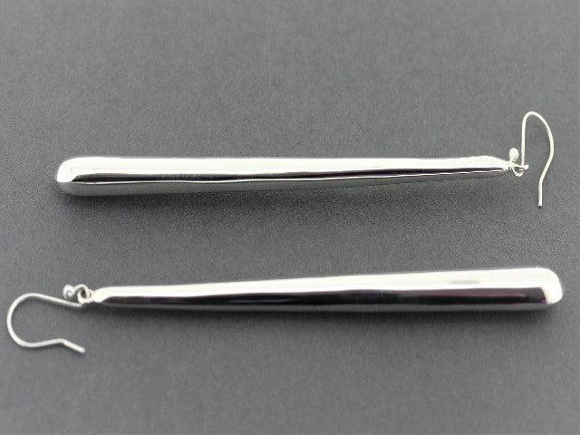 Long Tubular Drop Earrings - Sterling Silver Dangle Earrings for Women | Elegant & Lightweight Jewelry for Parties, Weddings & Everyday Wear