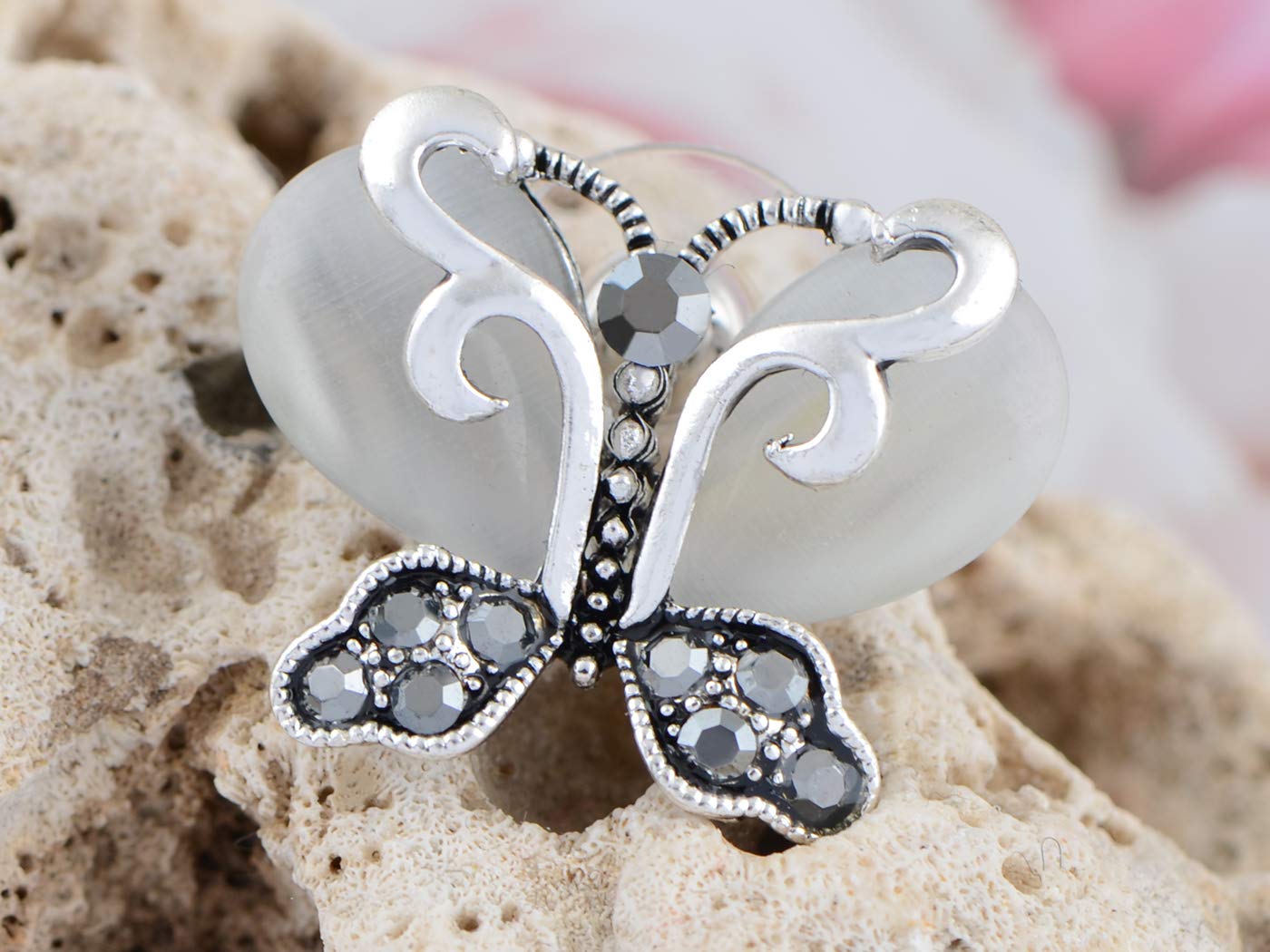 Sparkling Butterfly Earrings with Crystal Rhinestones for Women - Perfect for Parties, Dances, and Special Occasions