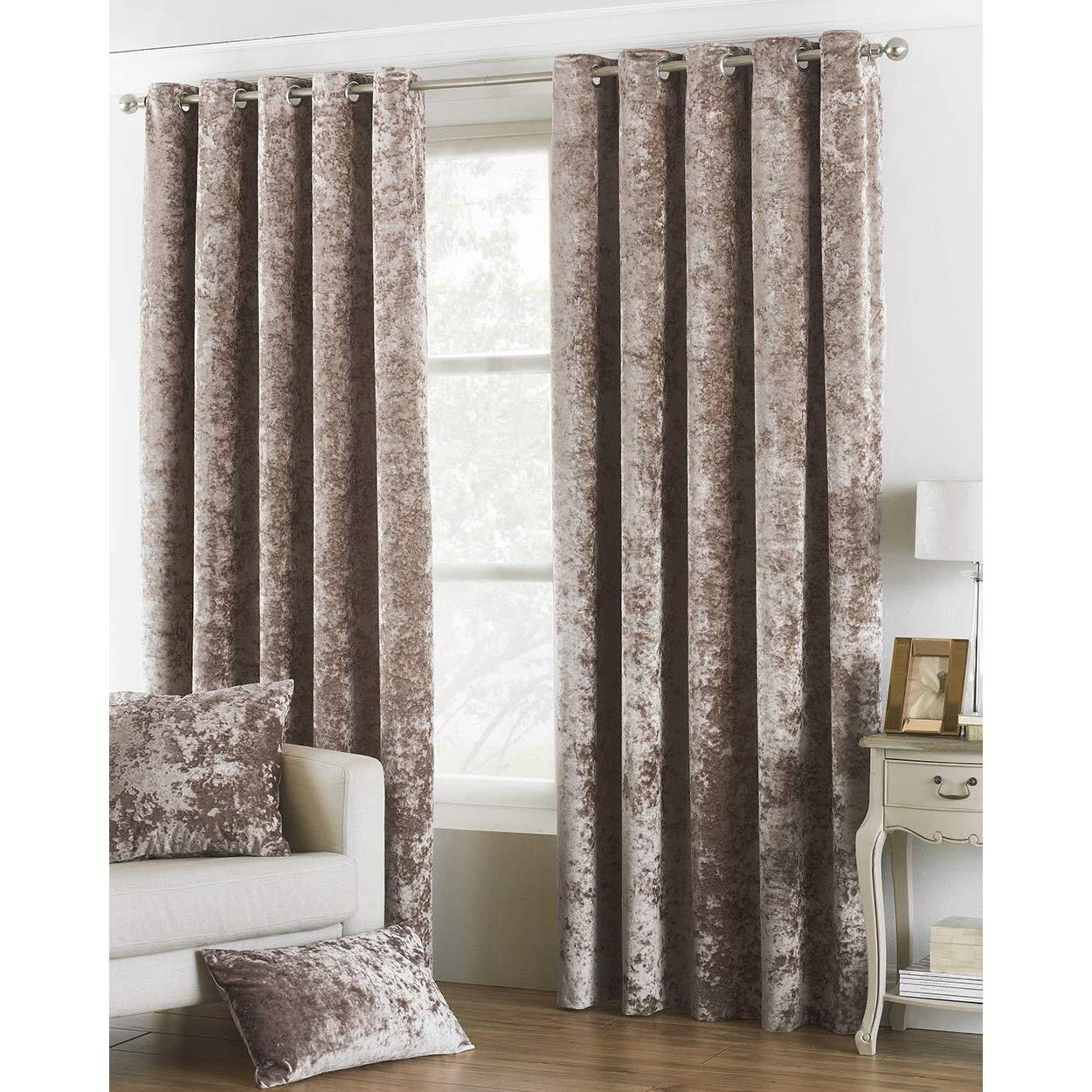 Paoletti Riva Verona Ringtop Eyelet Curtains (Set of 2 Panels) - 66