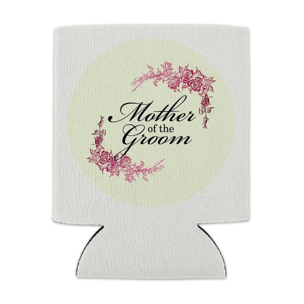 Wedding Floral Mother of the Groom Can Cooler - Insulated Collapsible Drink Sleeve for Beverages - Perfect for Weddings, Bridal Showers & Outdoor Parties