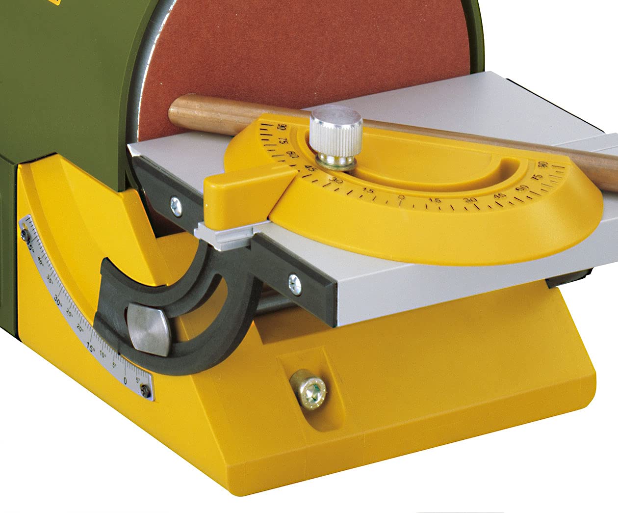 PROXXON TG 125/E Disk Sander - 120W Electric Bench Sander with Dust Extraction | Perfect for Woodworking, Metal Polishing & DIY Projects | Green Power Tool (Model 37060)