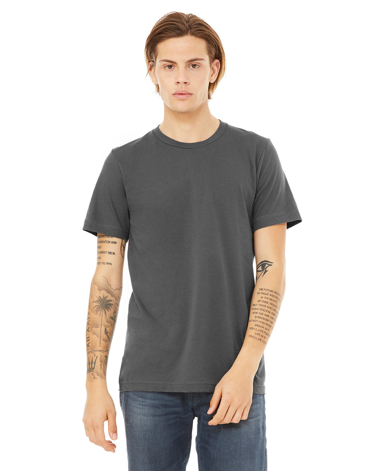 Bella + Canvas 3091 Unisex Heavyweight 5.5 oz. Crew Neck T-Shirt - Soft Cotton Tee for Men & Women - Perfect for Casual Wear, Screen Printing & Everyday Comfort