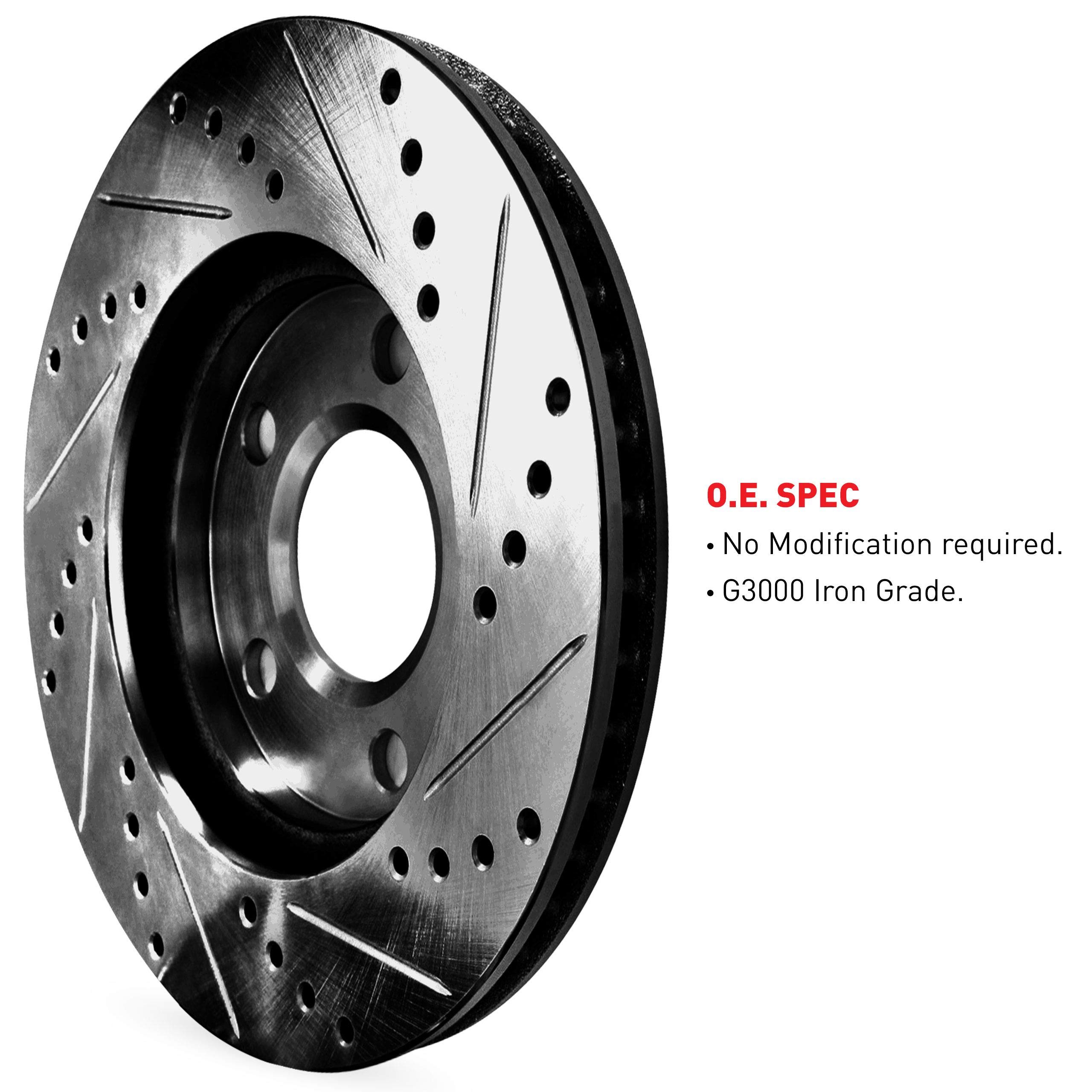 R1 Concepts Premium Front Disc Brake Rotors Kit - Compatible with 1973-1985 Mercedes-Benz 230 240D 280 280C 280CE 280E 300CD 300D 300TD - High Performance Braking System for Smooth & Safe Driving - Perfect for City Commute & Highway Travel