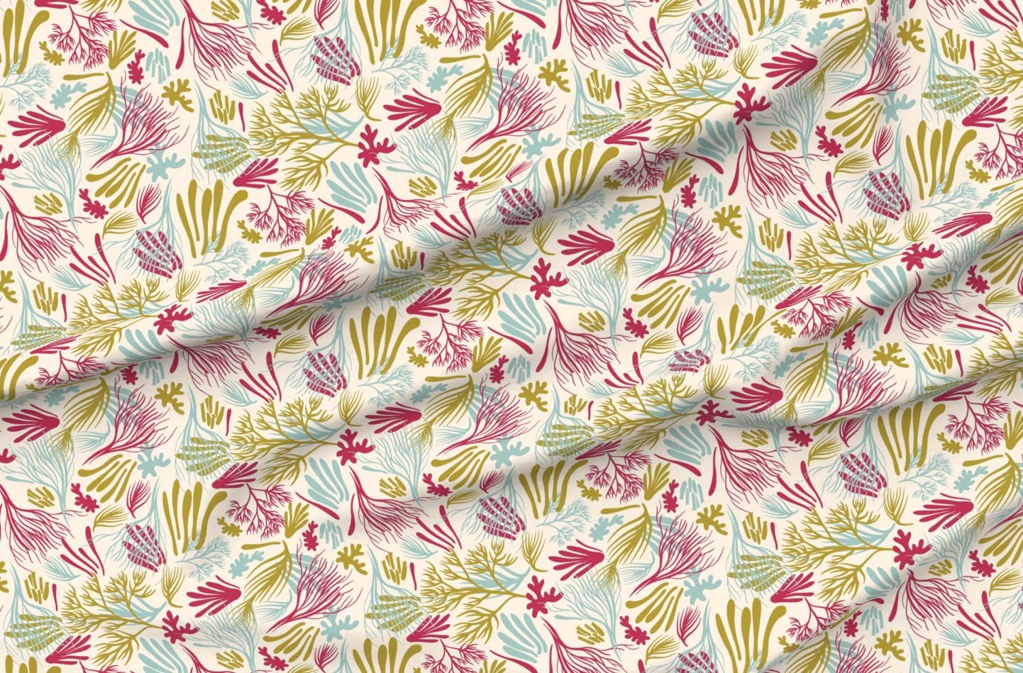 **Premium Spoonflower Fabric - Paddle Water Sea Waterways Print on Soft Minky Fabric by The Yard - Perfect for Sewing Baby Blankets, Quilt Backing & Plush Toys - DIY Home Decor, Nursery & Craft Projects**