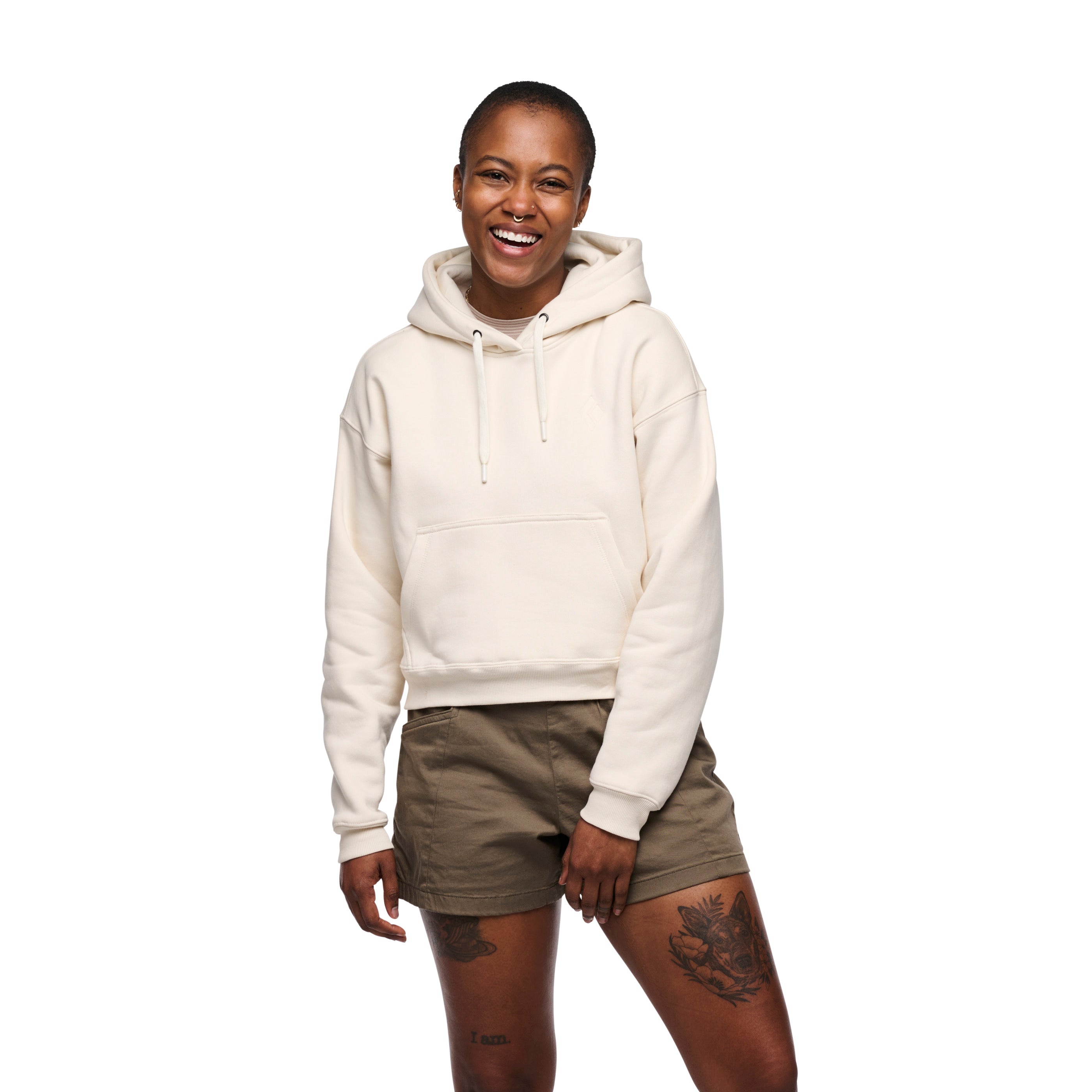 Women's Cropped Pullover Hoodie - Soft Fleece Oversized Sweatshirt for Casual Wear, Gym, and Lounge | Trendy Streetwear Fashion