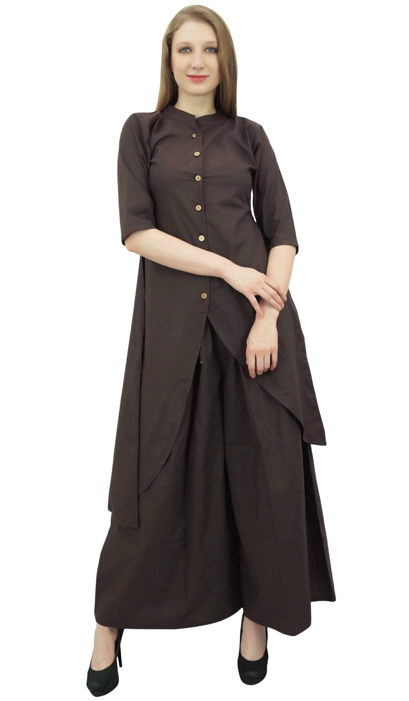 Stylish Indian Asymmetrical Kurta Kurti with Palazzo Pant Set - Elegant Ethnic Outfit for Women | Perfect for Festivals, Parties & Casual Wear