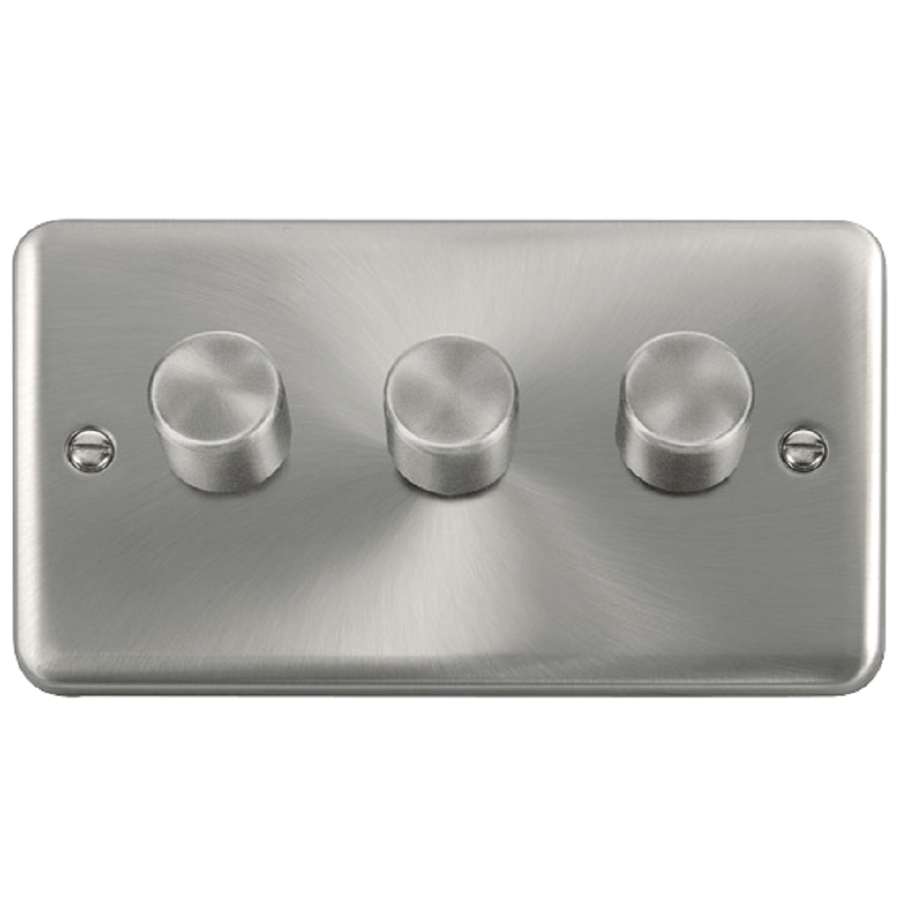 Click Deco Plus Satin Chrome 3G LED Dimmer Switch DPSC163 - Modern Lighting Control for Home & Office Decor