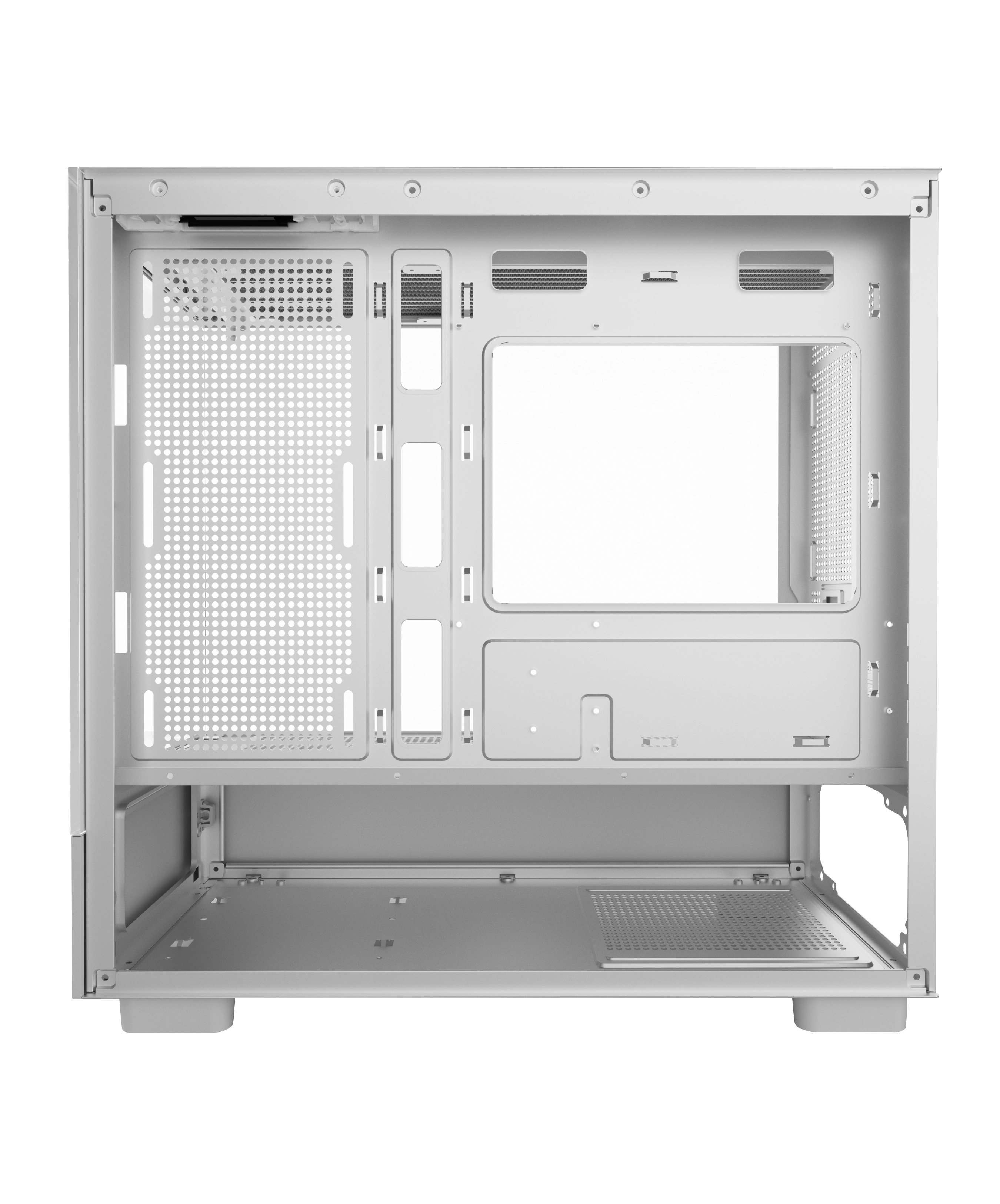 1st Player Mi5 M ATX ITX PC Gaming Case - Compact White Computer Case for High-Performance Gaming & Home Office Builds - Perfect for Small Spaces & RGB Lighting Setups