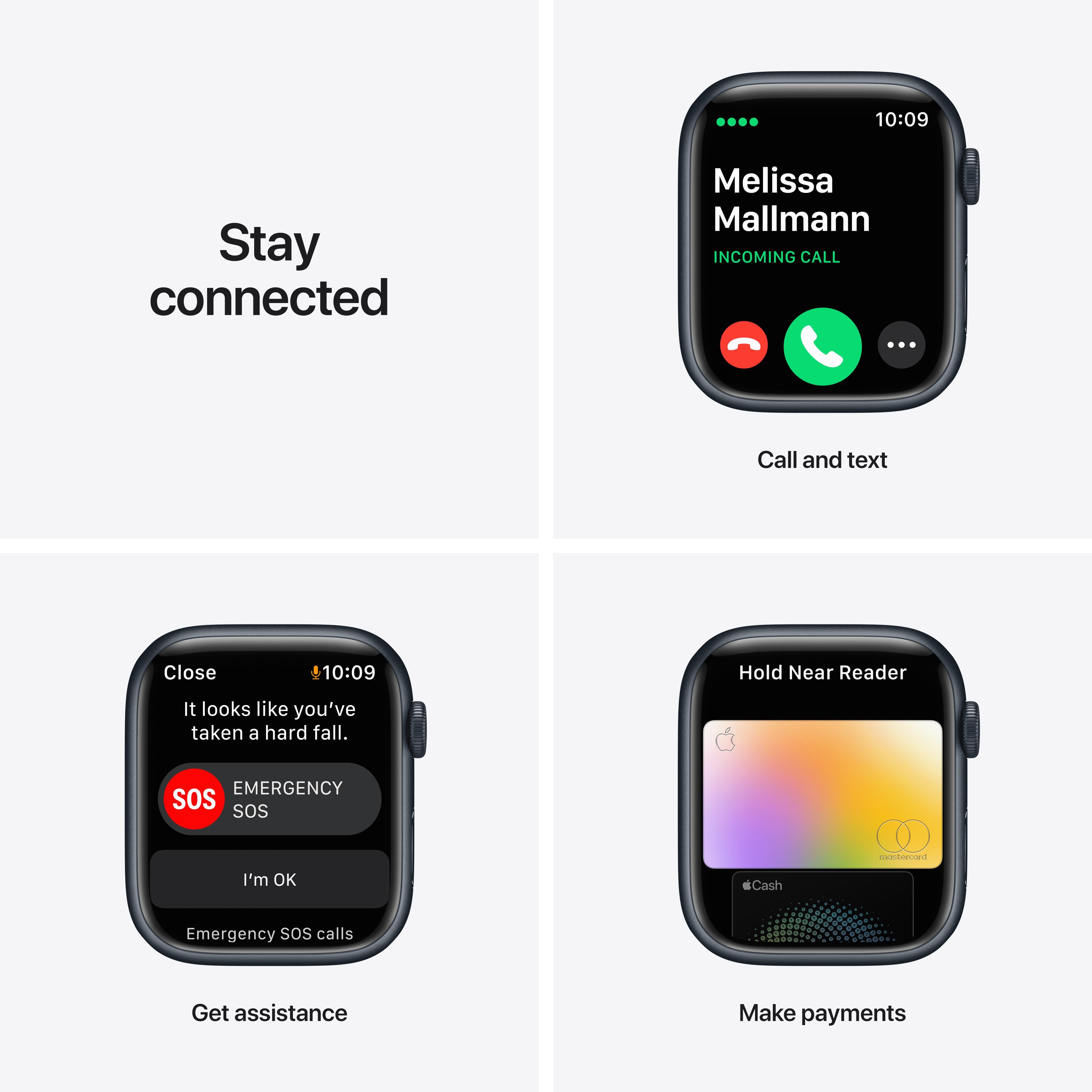 Apple Watch Nike Series 7 (GPS + Cellular) 45mm Midnight Aluminum Case with Anthracite/Black Nike Sport Band - Perfect for Running, Fitness Tracking & Everyday Wear