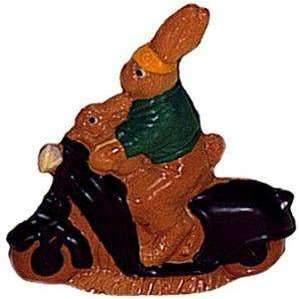 Cool Rabbit Riding Motorcycle Toy - Fun Collectible Figurine for Kids & Adults - Perfect for Home Decor, Gifts, and Themed Parties