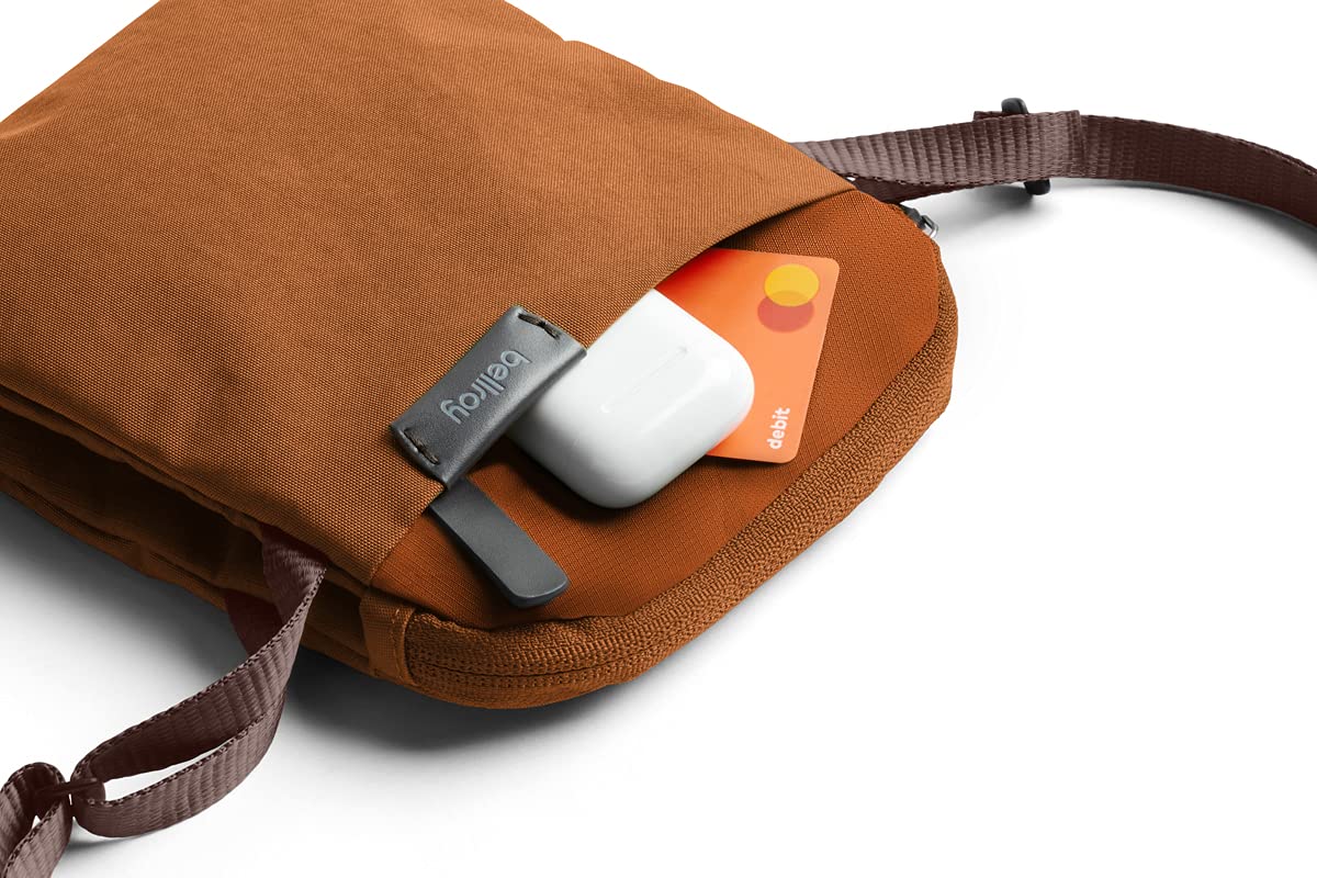 Bellroy City Pouch Crossbody Bag - Compact Organizer for Phone, Wallet, E-Reader & Small Tablet - Bronze | Perfect for Travel, Commuting & Everyday Essentials