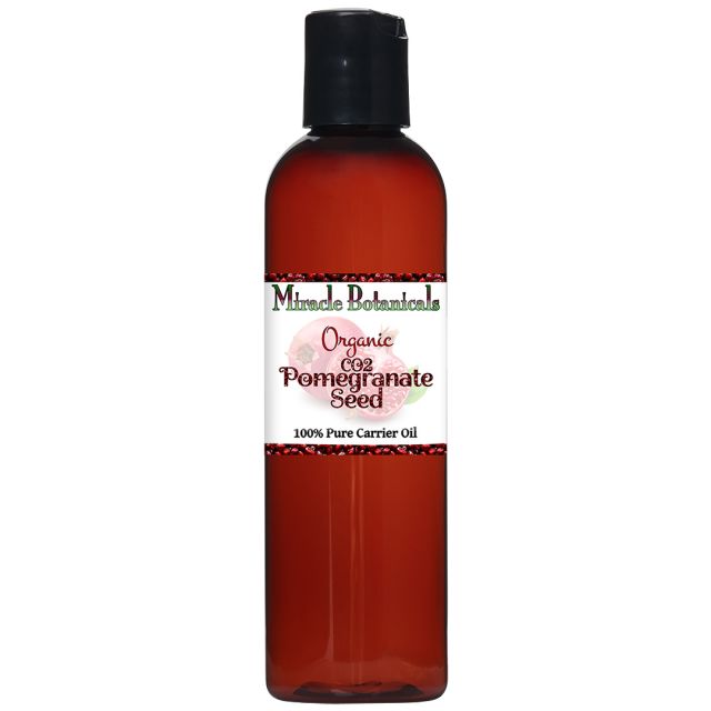 Organic Pomegranate Seed Oil CO2 Extracted (Punica Granatum) - Pure Cold Pressed for Skin Care, Hair Growth & Anti-Aging - Perfect for Face Serums, Massage & Aromatherapy
