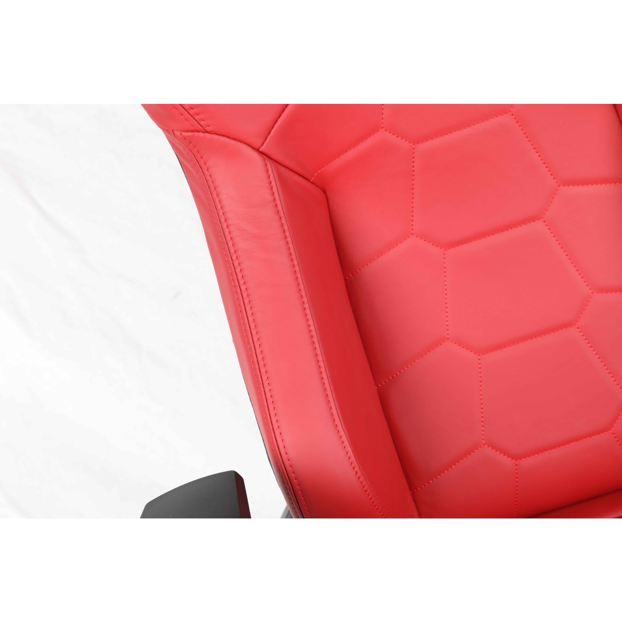 Anda Seat Dracula Napa Leather Gaming Chair - Ergonomic Office & Racing Style Computer Chair with Lumbar Support for PC & Console Gamers (Red) - Perfect for Gaming, Streaming & Home Office Workspace