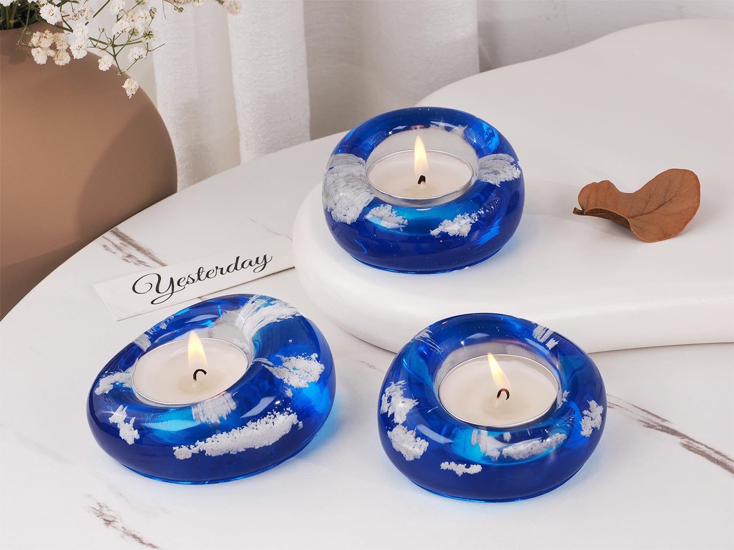 Konrisa Silicone Candle Molds - Set of 3 Reusable Soy Wax Molds for DIY Candle Making, Handmade Soap Molds - Perfect for Home Decor, Wedding Favors & Aromatherapy Gifts