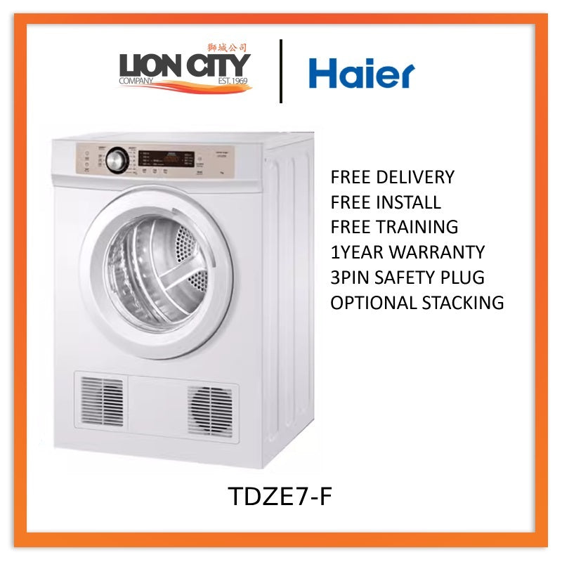 Haier TDZE7 F Leader 7kg Fully Automatic Clothes Dryer - Energy Efficient Laundry Solution for Home & Apartment Use | Limited Time Special Offer