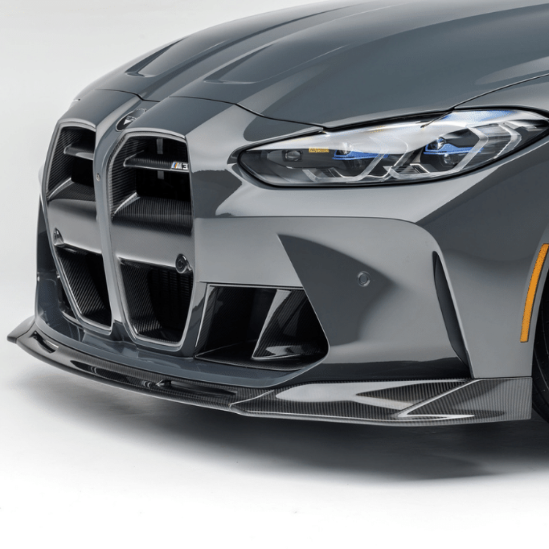 BMW G8X M3 M4 Carbon Fiber Front Lip Spoiler V Style™ - Enhance Aerodynamics & Style for Track & Street Performance