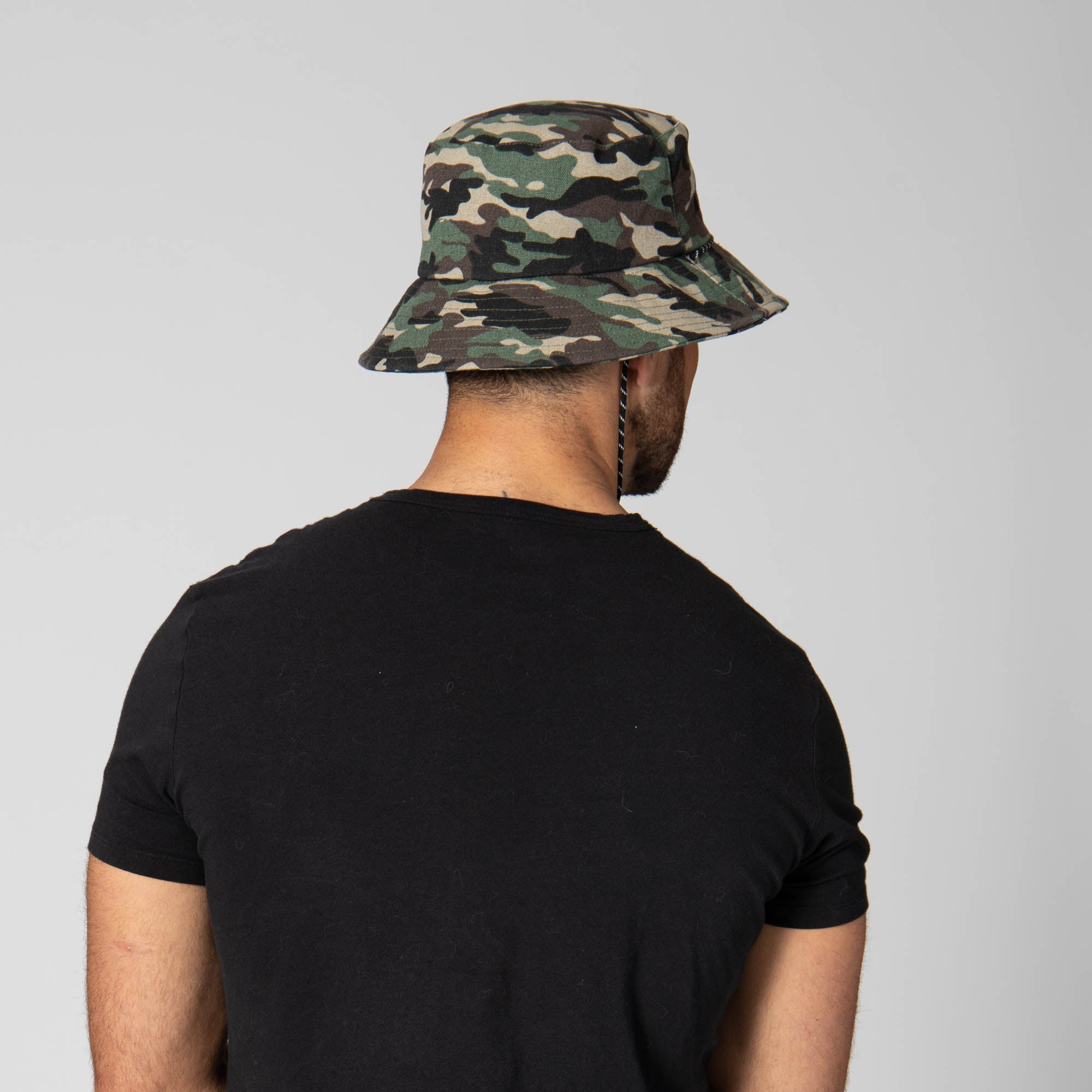 Camo Print Bucket Hat - Lightweight & Breathable Cut and Sew Sublimated Design for Outdoor Activities, Fishing, Hiking, and Beach Trips