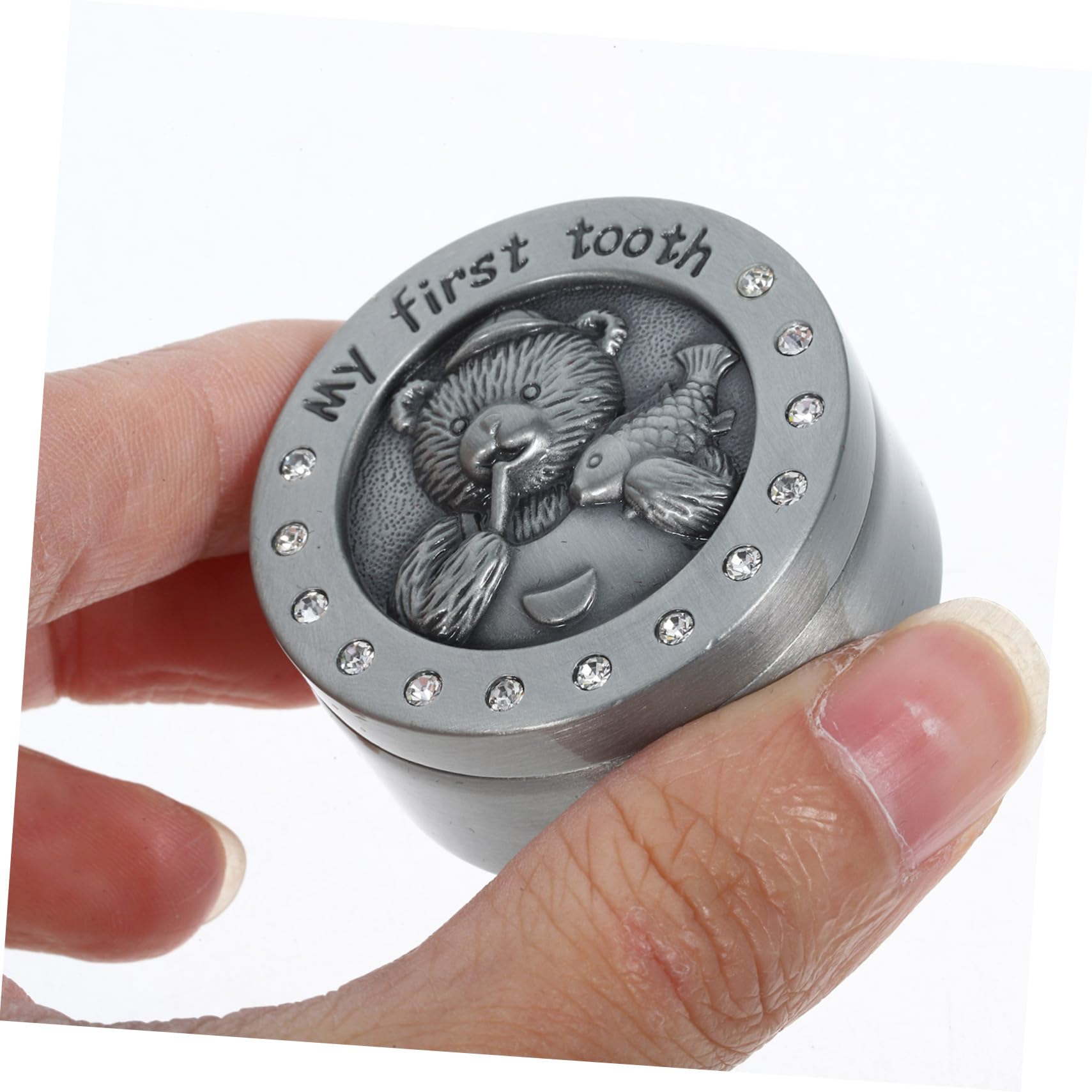 IMIKEYA Metal Tooth Storage Box - Small Tooth Organizer Container with Box Teeth for Dental Appliances, Jewelry & Small Items - Perfect for Travel, Home & Office Use