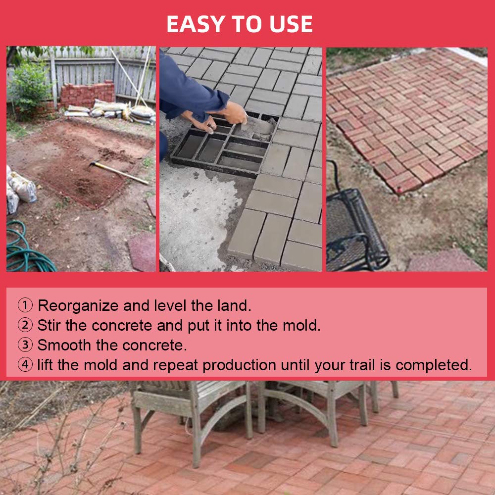 8-Grid Reusable Concrete Walk Maker Mold - 15.7
