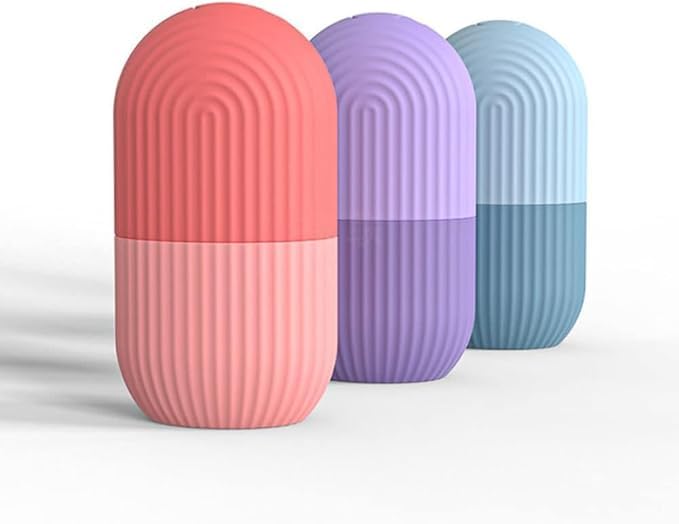 AXAR ENTERPRISE 3-Pack Ice Face Roller Set - Skin Care Massager for Puffy Eyes, Migraine Relief & Facial Therapy - Reusable Silicone Ice Cube Roller for Glowing Skin - Perfect for Morning Routine & Spa Day
