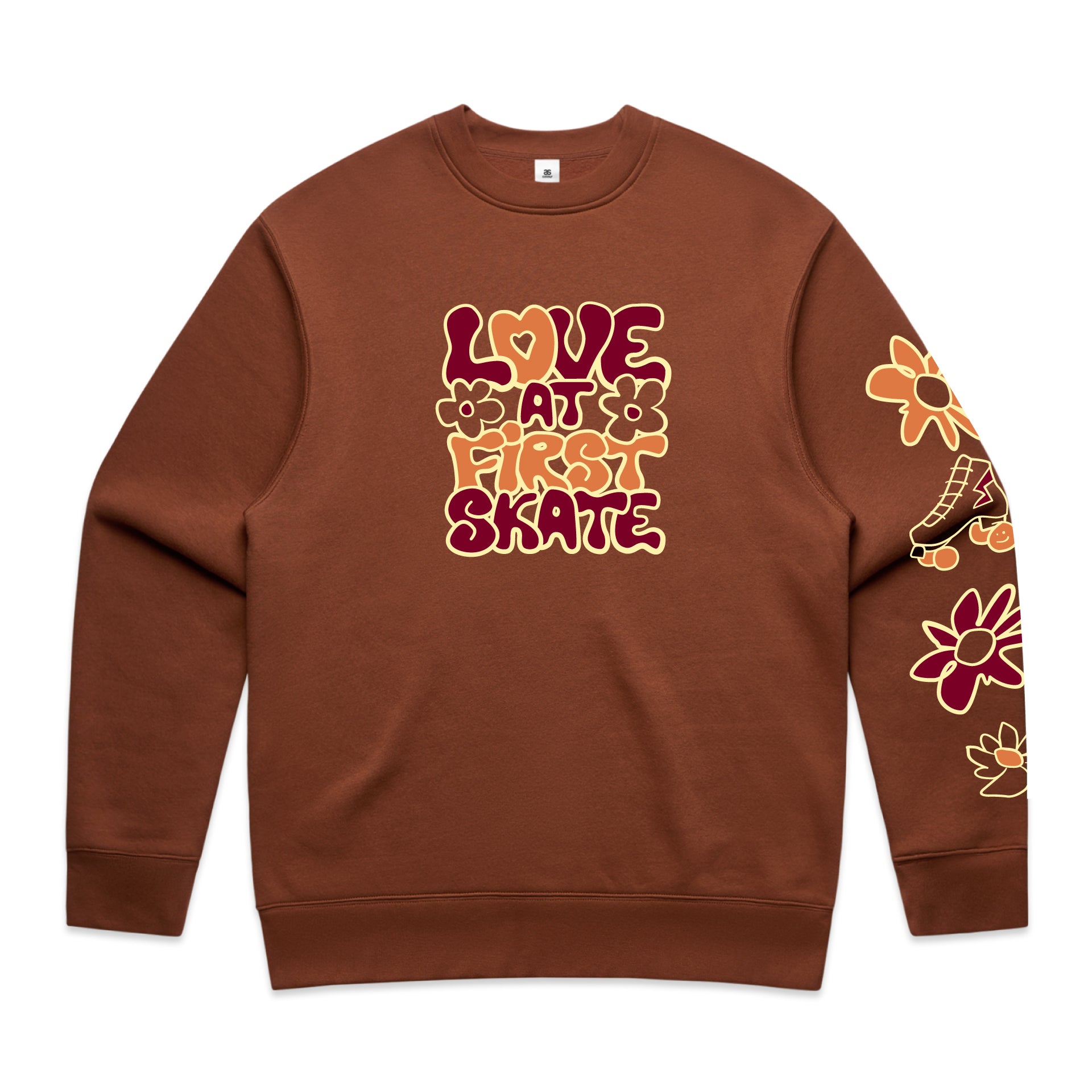 RollerFit Love at First Skate Crew - Premium Roller Skating Socks for Women & Men - Perfect for Roller Derby, Rink Skating & Outdoor Rollerblading