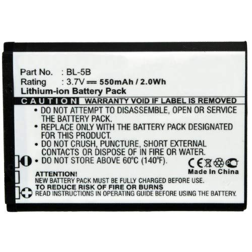 Synergy Digital Replacement Battery for iBaby Q9 & iSpan BTA002 - 550mAh Li-ion High Capacity Cell Phone Battery (Perfect for Travel, Business & Emergency Backup Power)