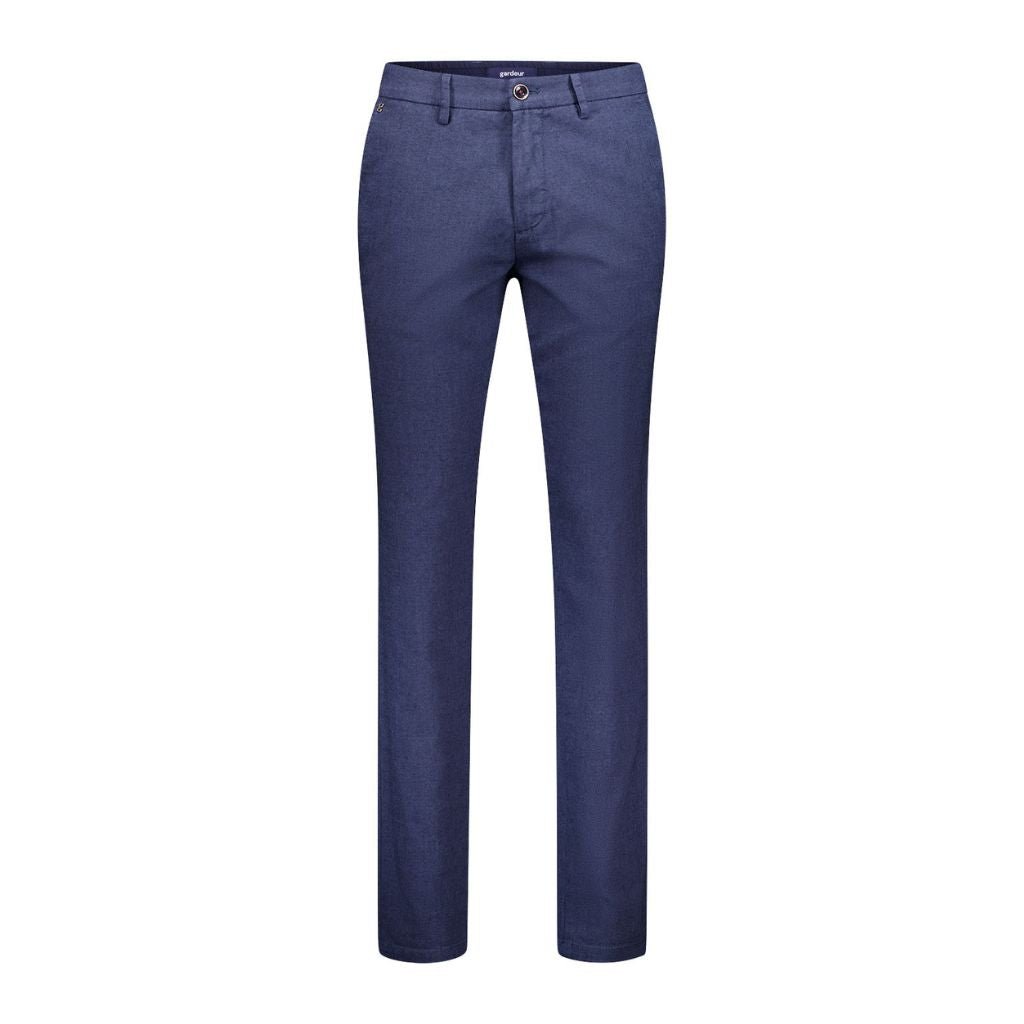 GARDEUR Men's Tonic Flannel Chino Pants in Navy Blue - Comfortable Casual & Office Wear for Fall & Winter
