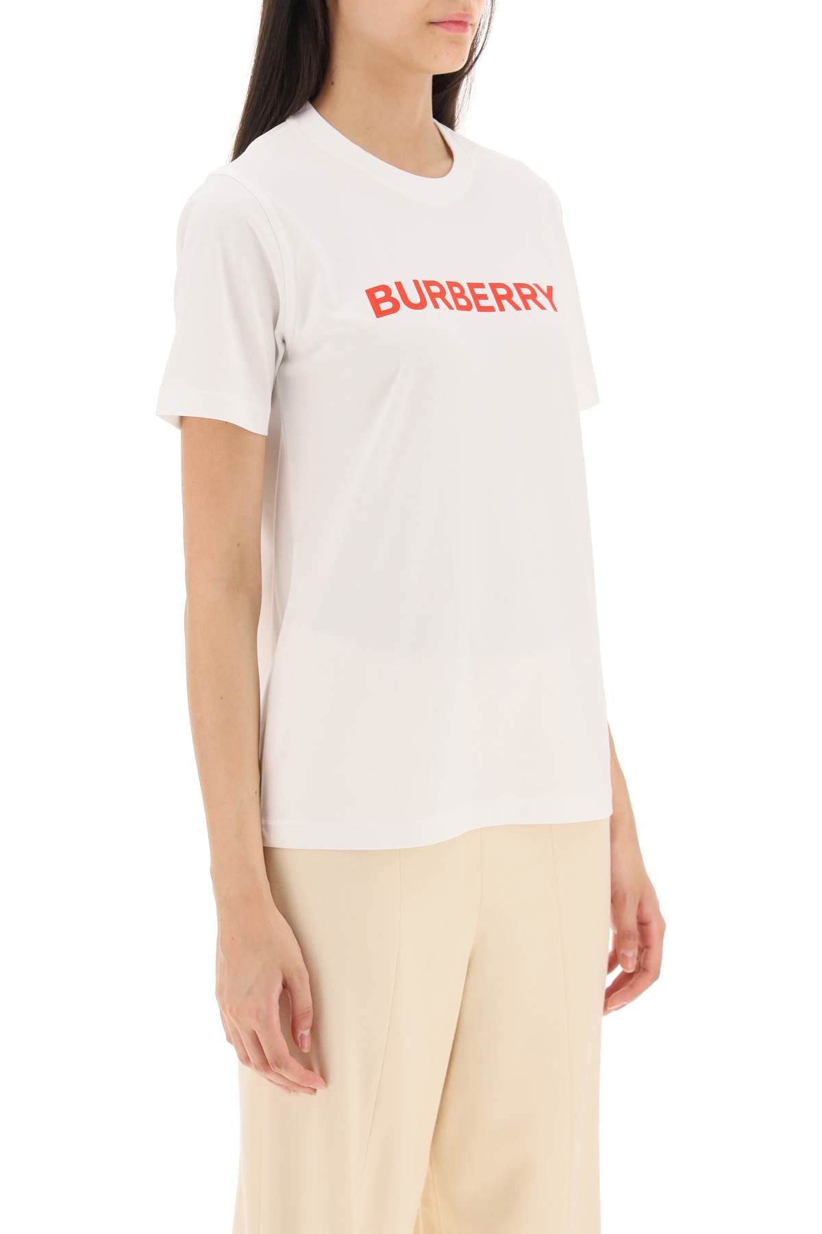 Burberry 'Margot' Logo Print T-Shirt - Classic Cotton Tee for Women | Perfect for Casual Wear & Everyday Outfits