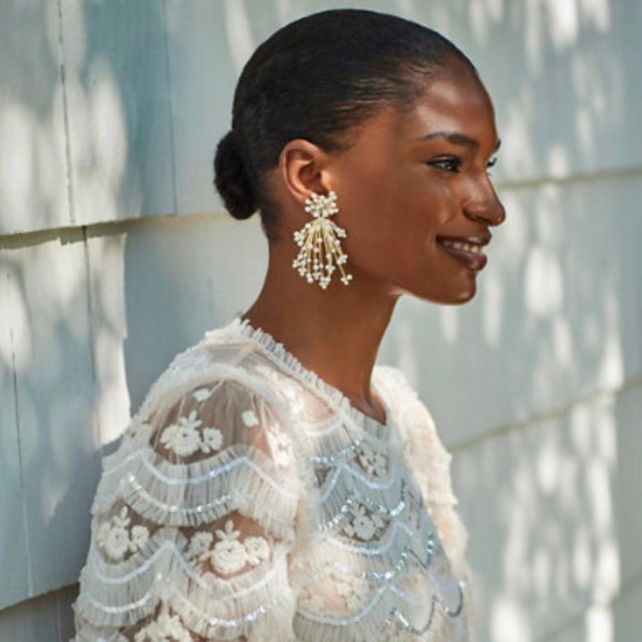 Baby’s Breath Flower Earrings - Delicate Floral Studs for Women, Dainty Gold or Silver Jewelry Gift for Her - Perfect for Weddings, Date Nights & Everyday Wear
