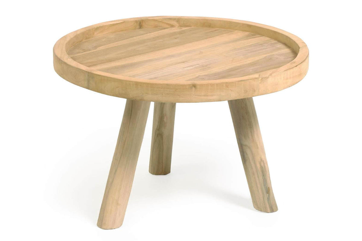 Como Genna Teak Coffee Table - Modern Solid Wood Living Room Furniture for Home Decor, Perfect for Coffee, Books & Display