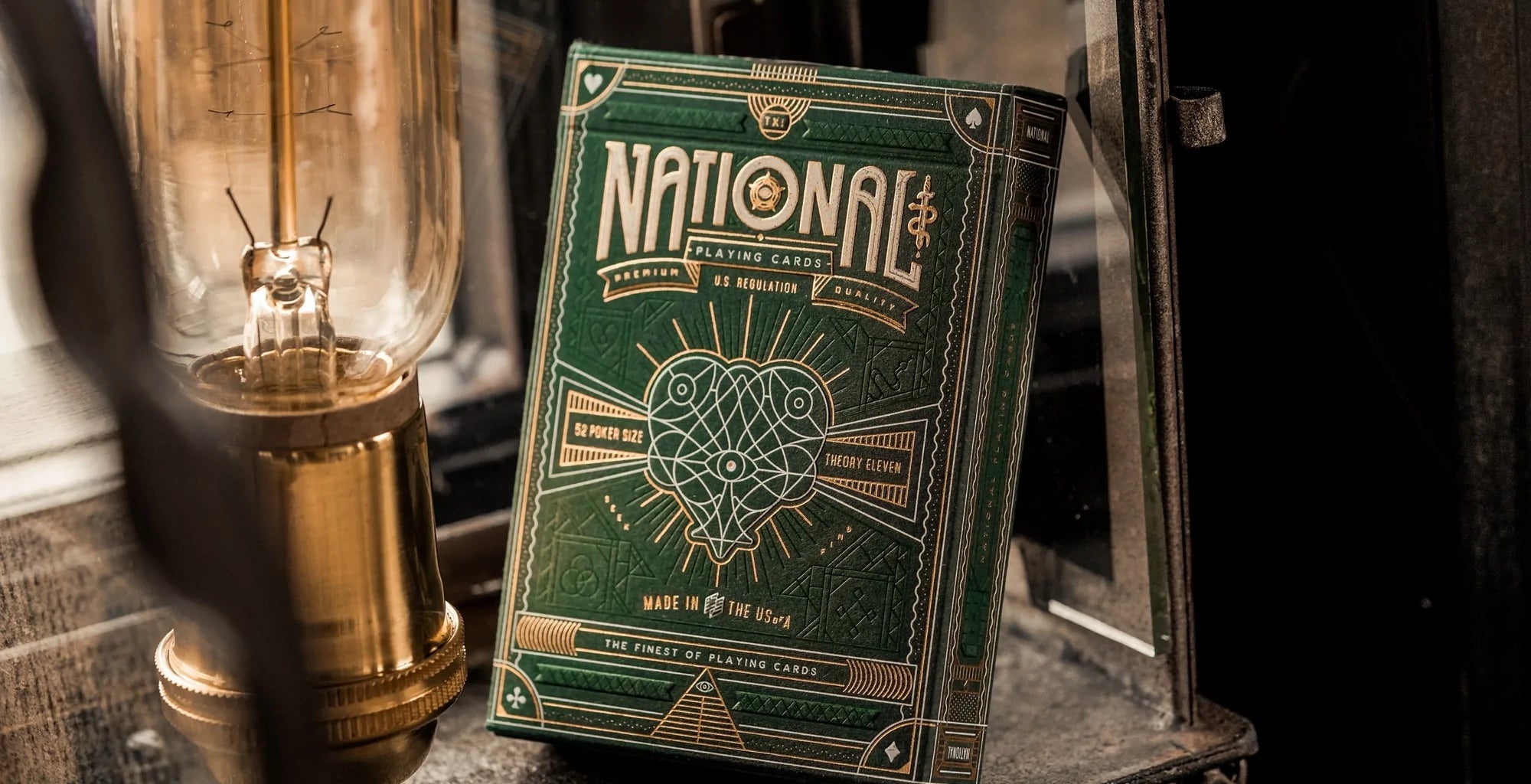 Premium Green National Playing Cards - Waterproof & Durable for Poker, Magic Tricks & Family Game Nights