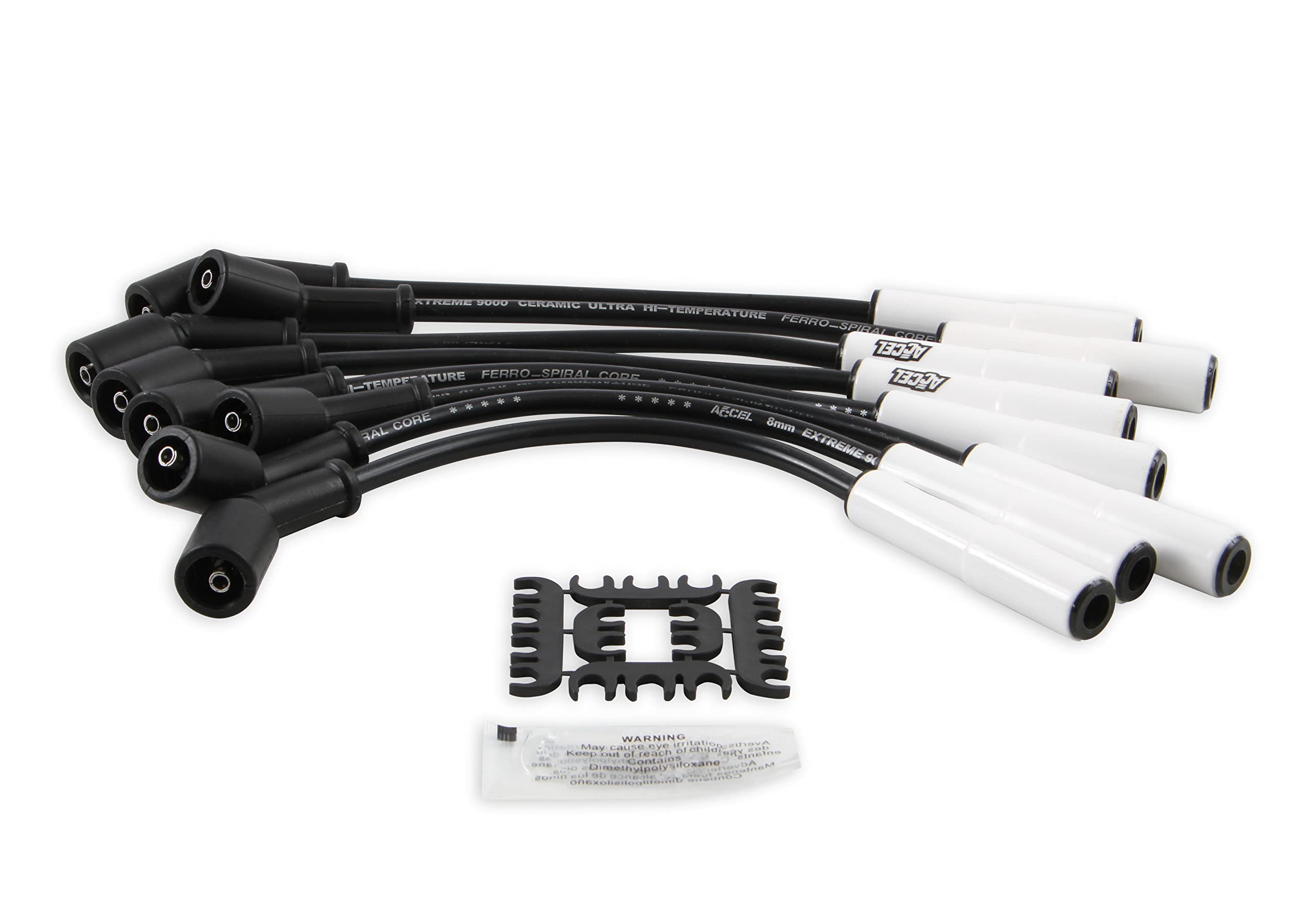 ACCEL 9059C Extreme 9000 High Performance Spark Plug Wire Set with Ceramic Boot - Compatible with Most Vehicles - Perfect for Racing, Off-Road & High-Temperature Engine Applications
