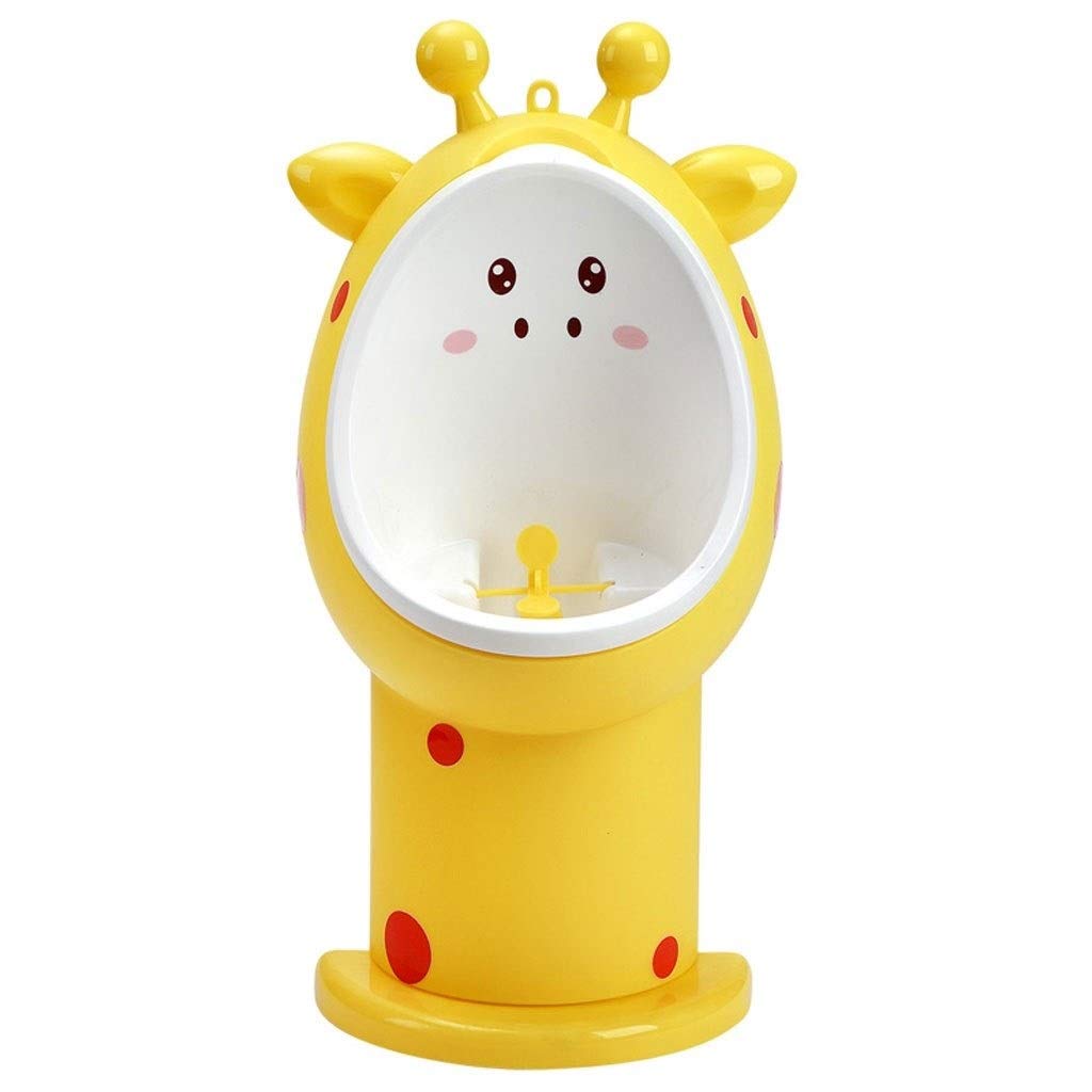 **HONGYIFEI2021 Adjustable Height Wall-Mounted Toddler Potty Training Urinal for Boys - Cute Giraffe Design, Yellow - Perfect for Bathroom Potty Training & Early Independence Practice**