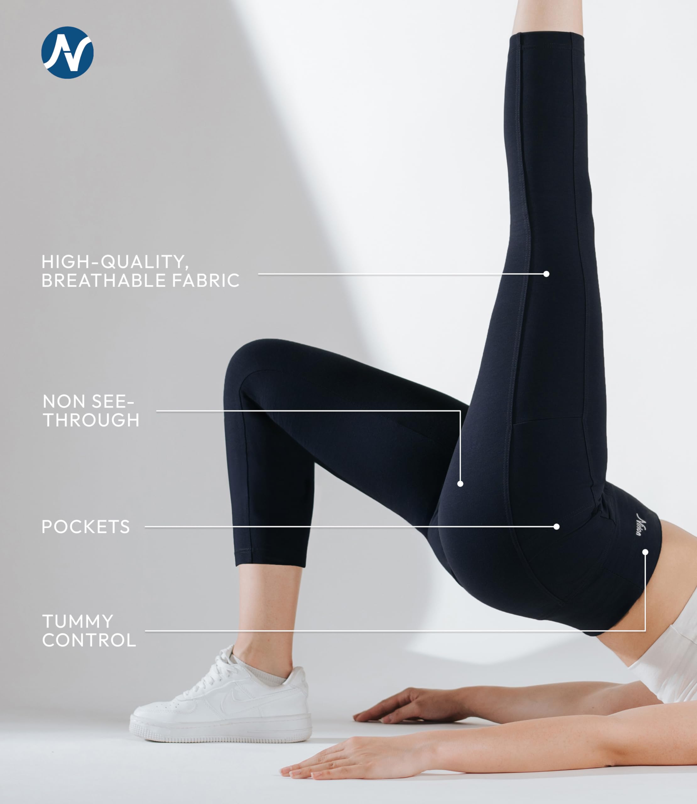 Breathable High Waisted Capri Leggings with Pockets for Women - Nirlon Workout Yoga Running Leggings | Perfect for Gym, Travel & Casual Wear