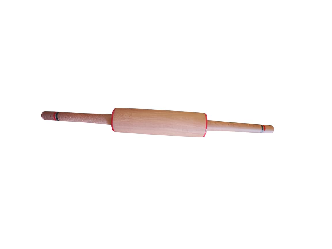 Handmade Wooden Rolling Pin for Baking - Non-Stick Dough Roller, 33x4cm - Perfect for Pastry, Cake Decorating & Cookie Making - Ideal for Home Bakers & Professional Chefs