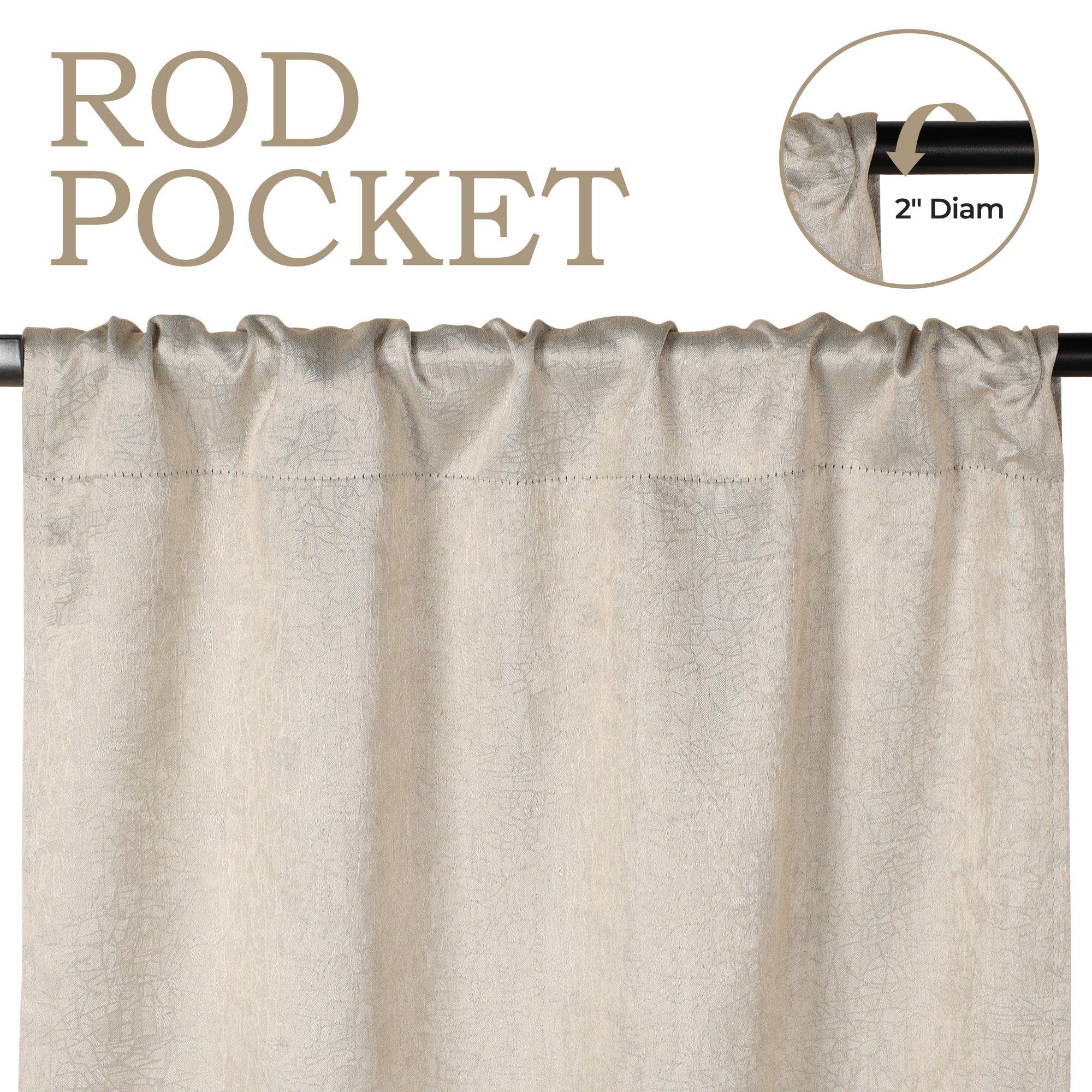 Blackout Senna Solid Textured Grommet Curtain Panels Set - Thermal Insulated Room Darkening Drapes for Bedroom & Living Room - Noise Reducing Window Treatments for Home Decor